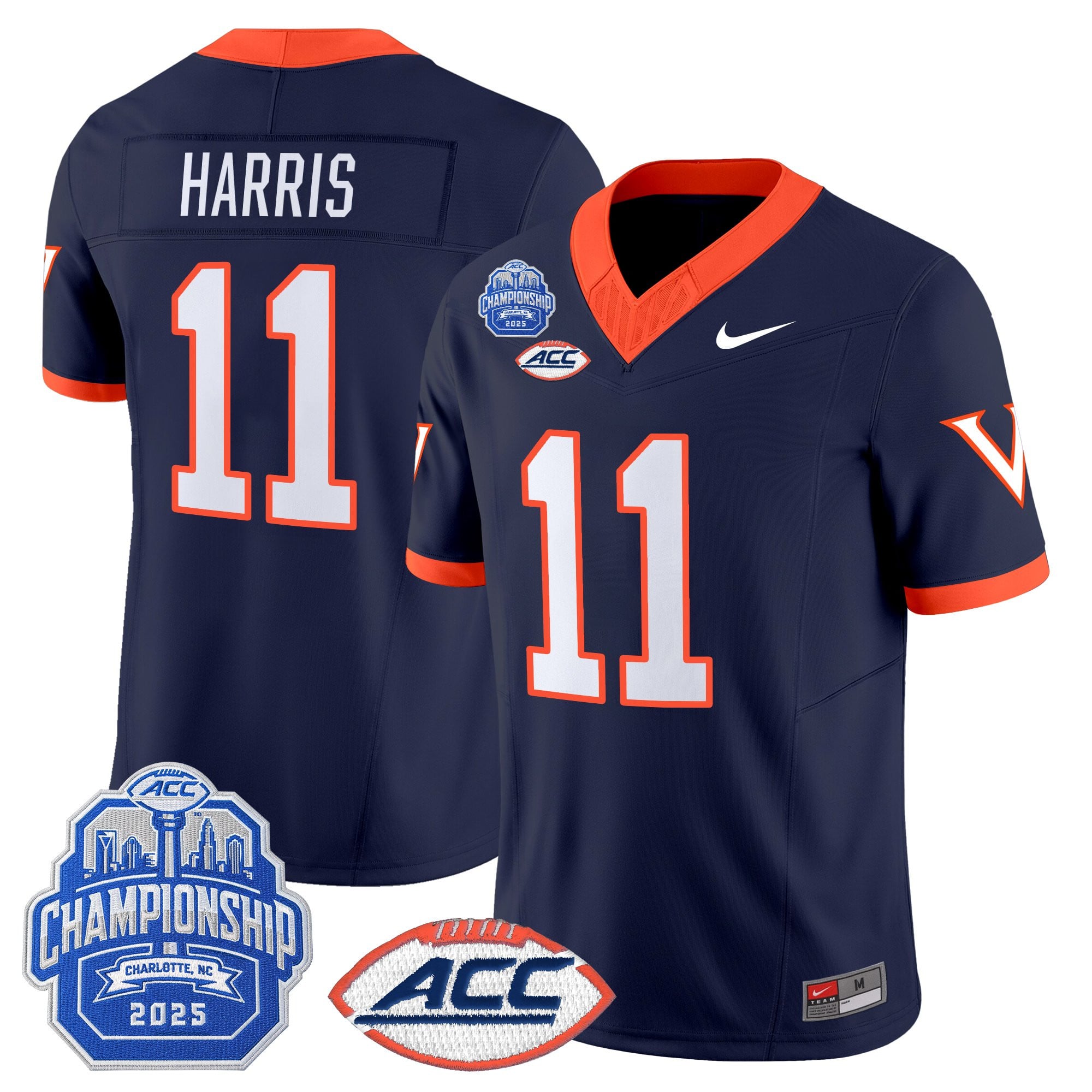 Men's Virginia Cavaliers 1995 Throwbacks Vapor Limited Jersey - 2025 ACC Championship Patch - All Stitched