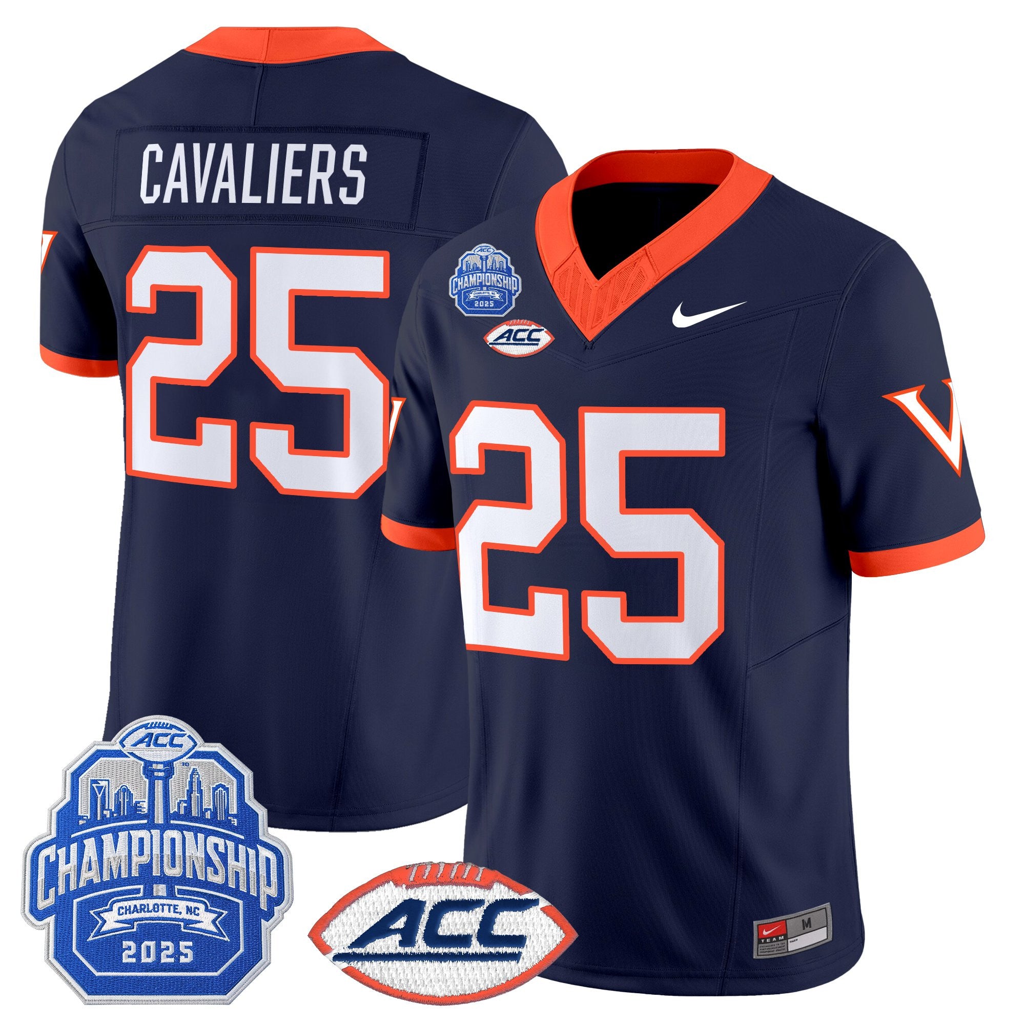Men's Virginia Cavaliers 1995 Throwbacks Vapor Limited Jersey - 2025 ACC Championship Patch - All Stitched