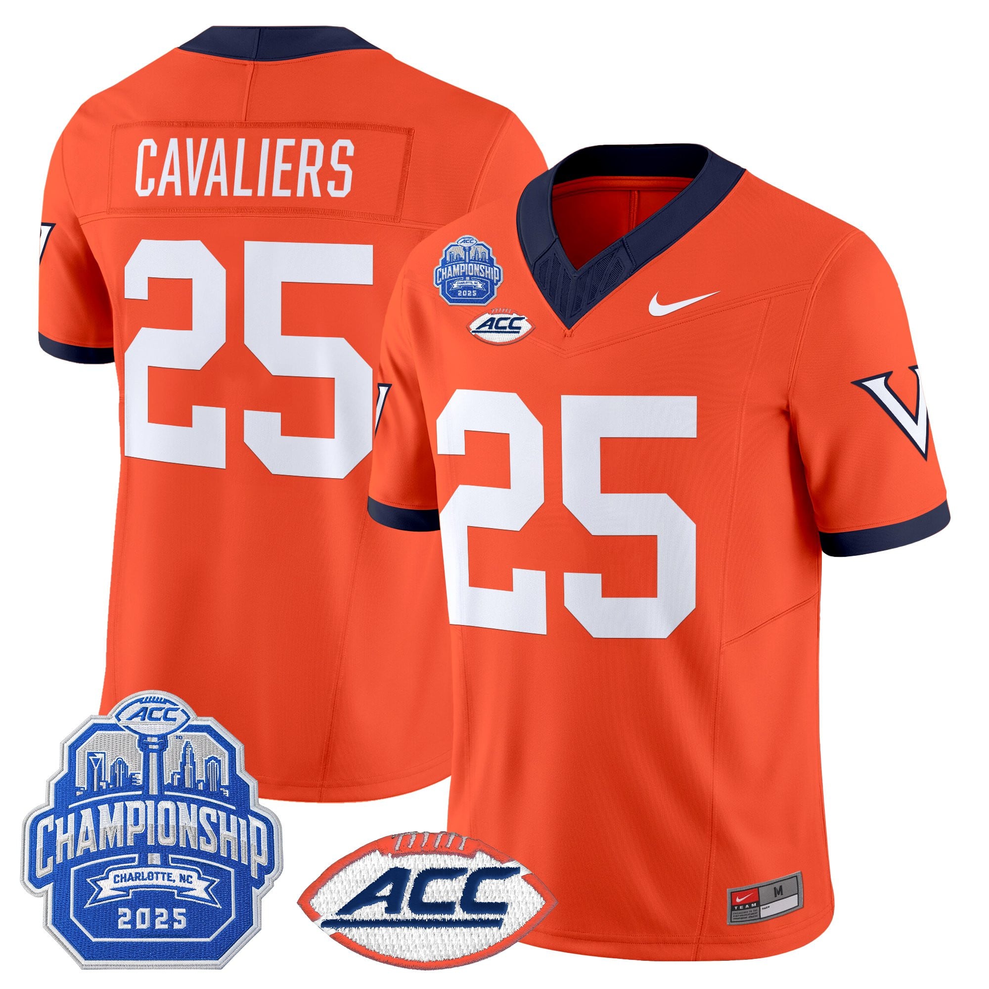 Men's Virginia Cavaliers 1995 Throwbacks Vapor Limited Jersey - 2025 ACC Championship Patch - All Stitched