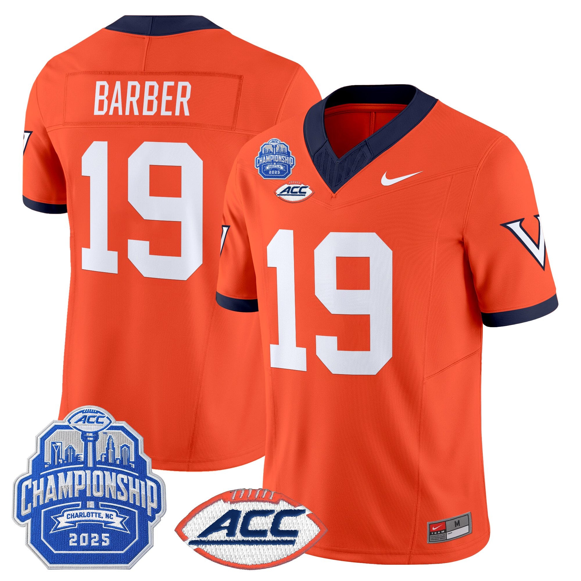 Men's Virginia Cavaliers 1995 Throwbacks Vapor Limited Jersey - 2025 ACC Championship Patch - All Stitched