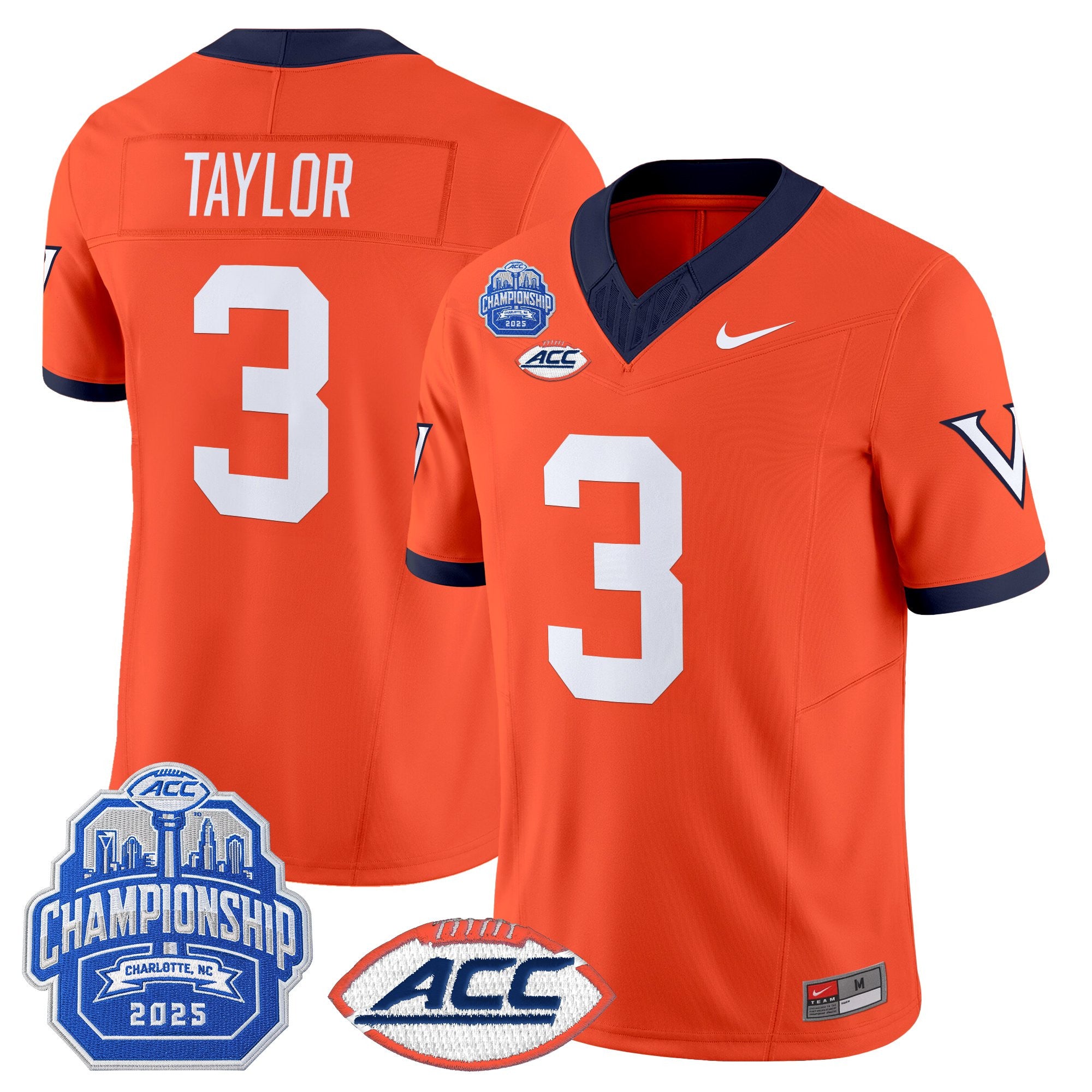 Men's Virginia Cavaliers 1995 Throwbacks Vapor Limited Jersey - 2025 ACC Championship Patch - All Stitched