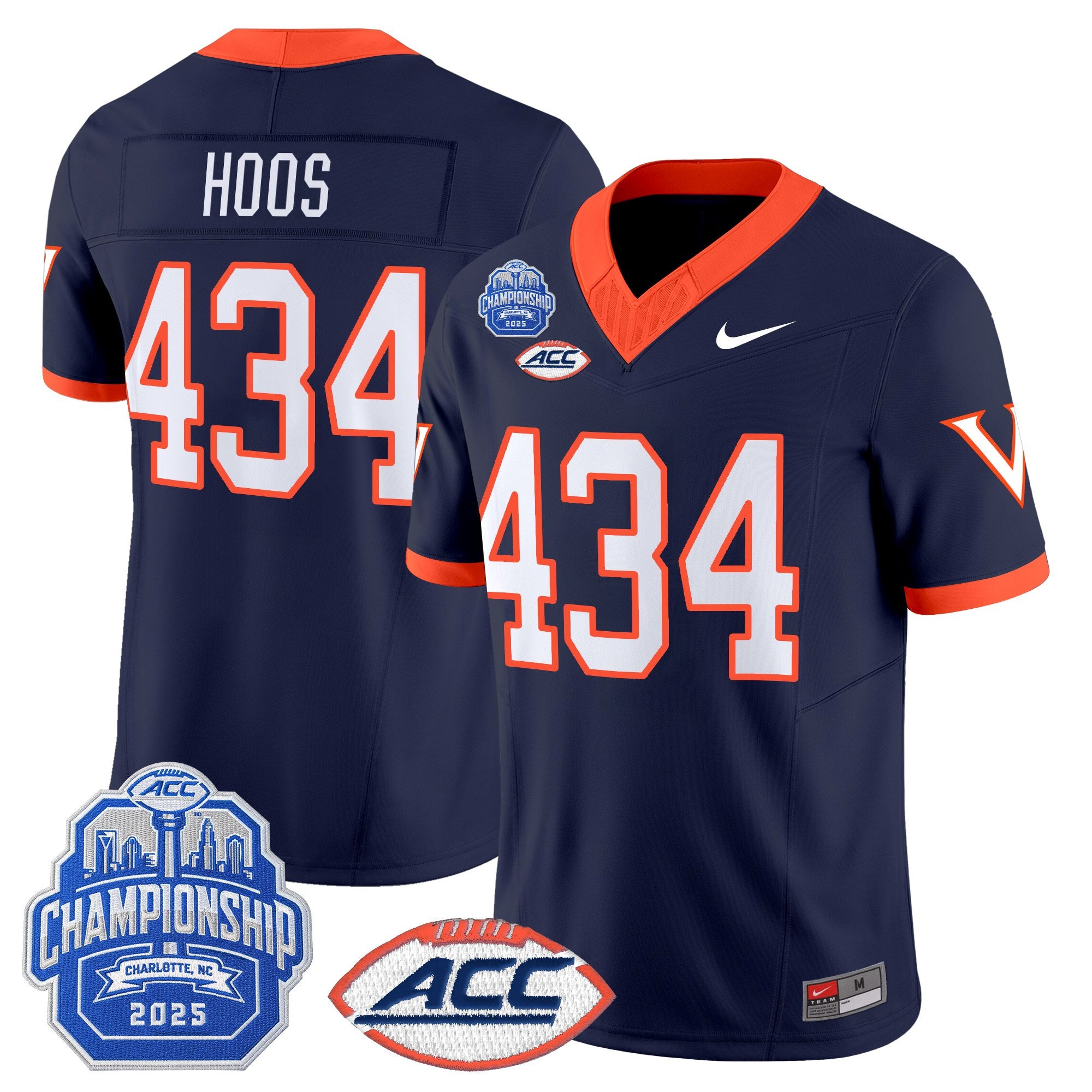 Men's Virginia Cavaliers 1995 Throwbacks Vapor Limited Jersey - 2025 ACC Championship Patch - All Stitched