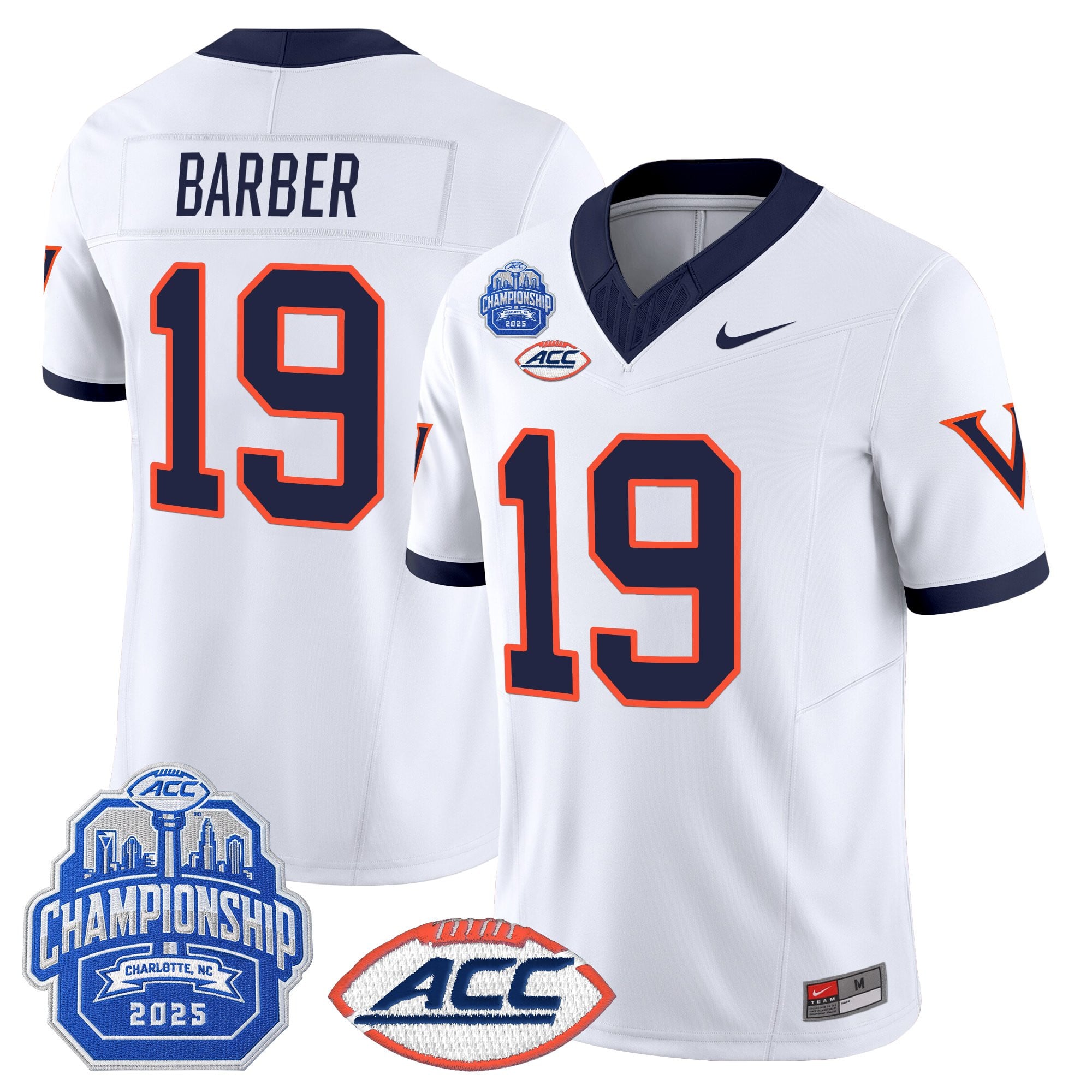 Men's Virginia Cavaliers 1995 Throwbacks Vapor Limited Jersey - 2025 ACC Championship Patch - All Stitched