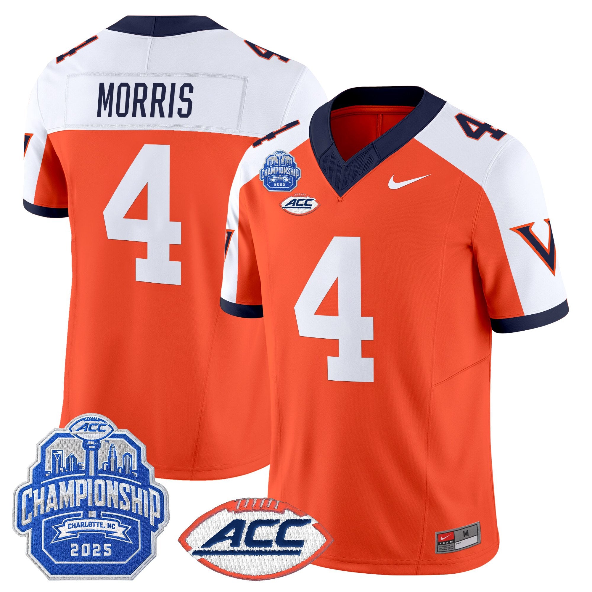 Men's Virginia Cavaliers 1995 Throwbacks Vapor Limited Jersey - 2025 ACC Championship Patch - All Stitched