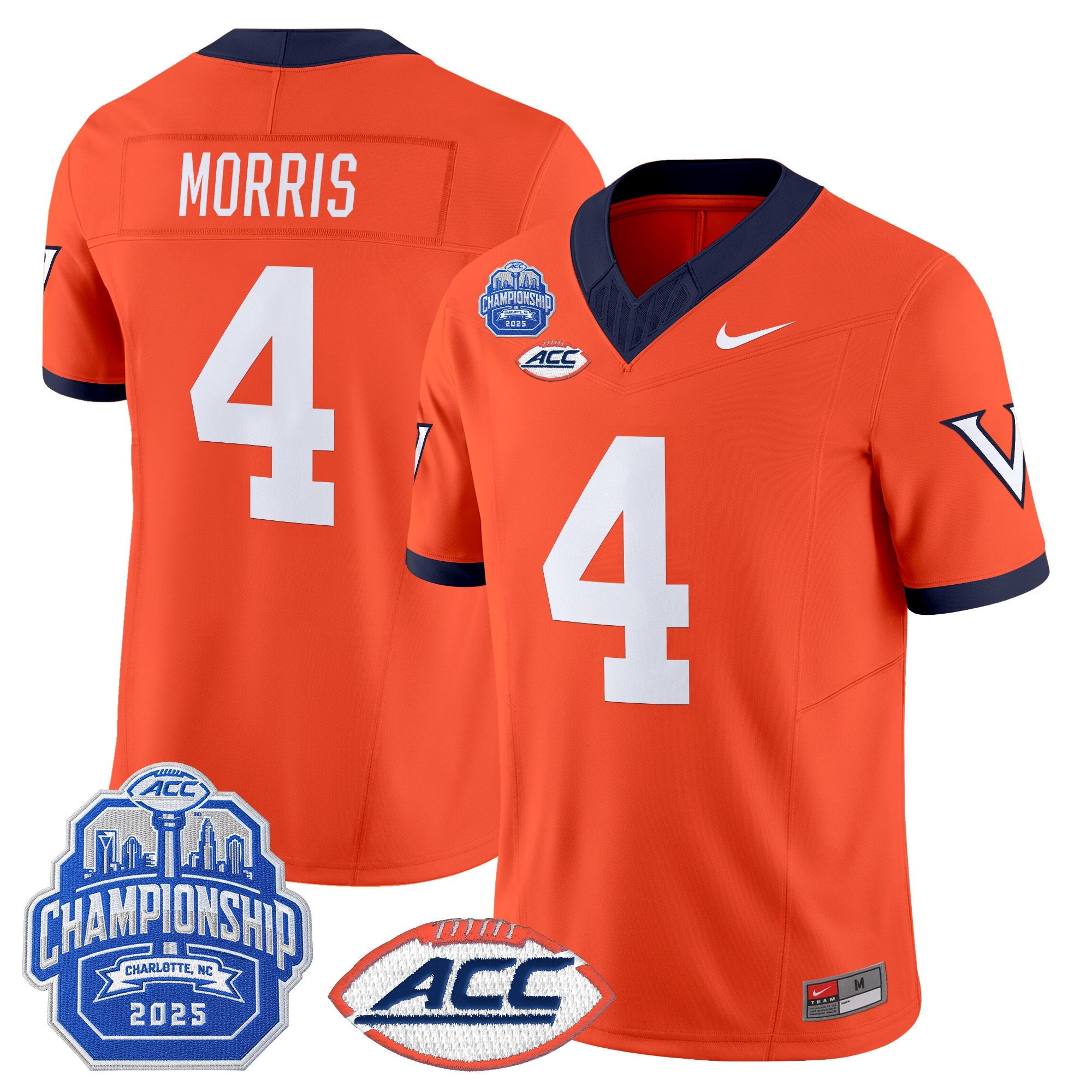Men's Virginia Cavaliers 1995 Throwbacks Vapor Limited Jersey - 2025 ACC Championship Patch - All Stitched