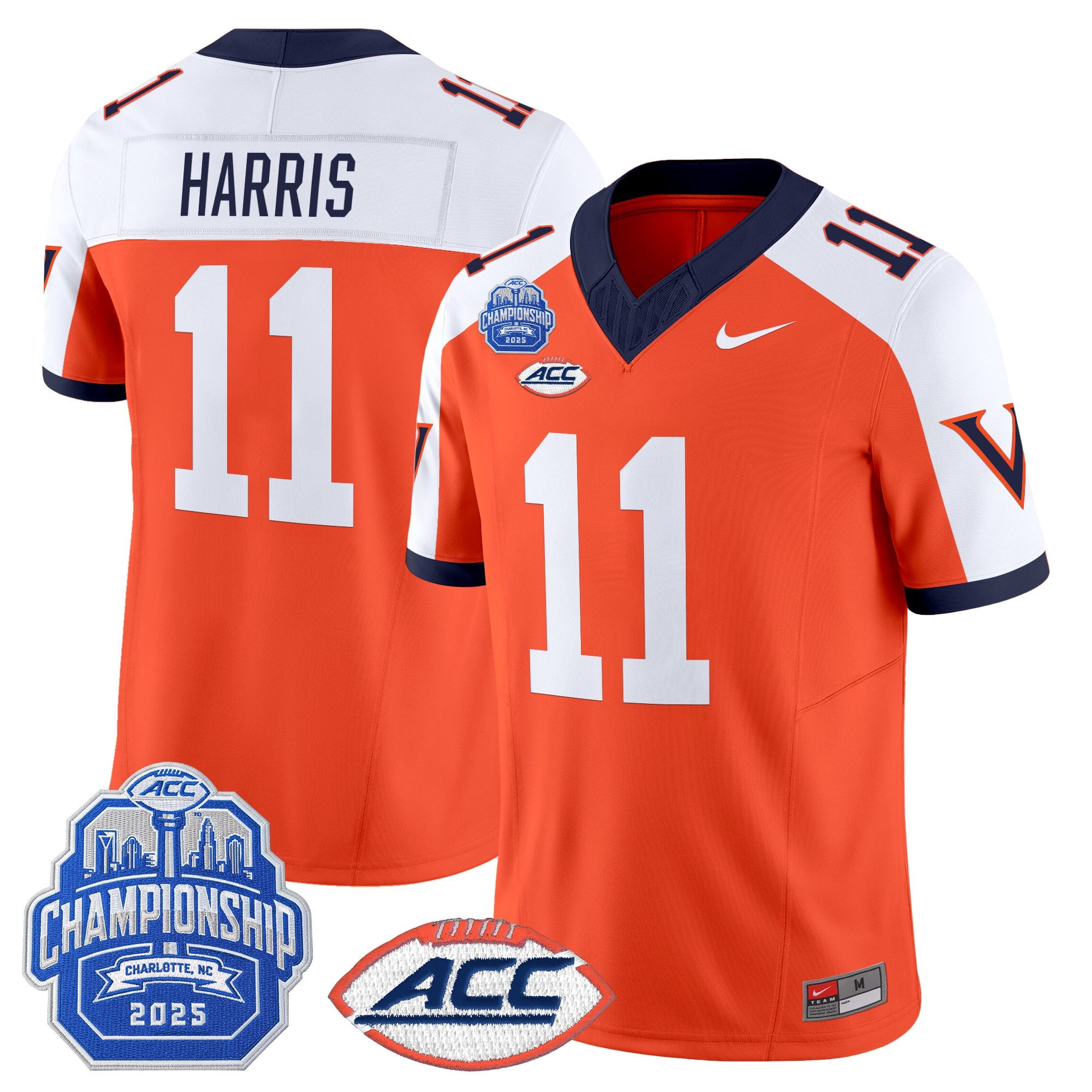 Men's Virginia Cavaliers 1995 Throwbacks Vapor Limited Jersey - 2025 ACC Championship Patch - All Stitched