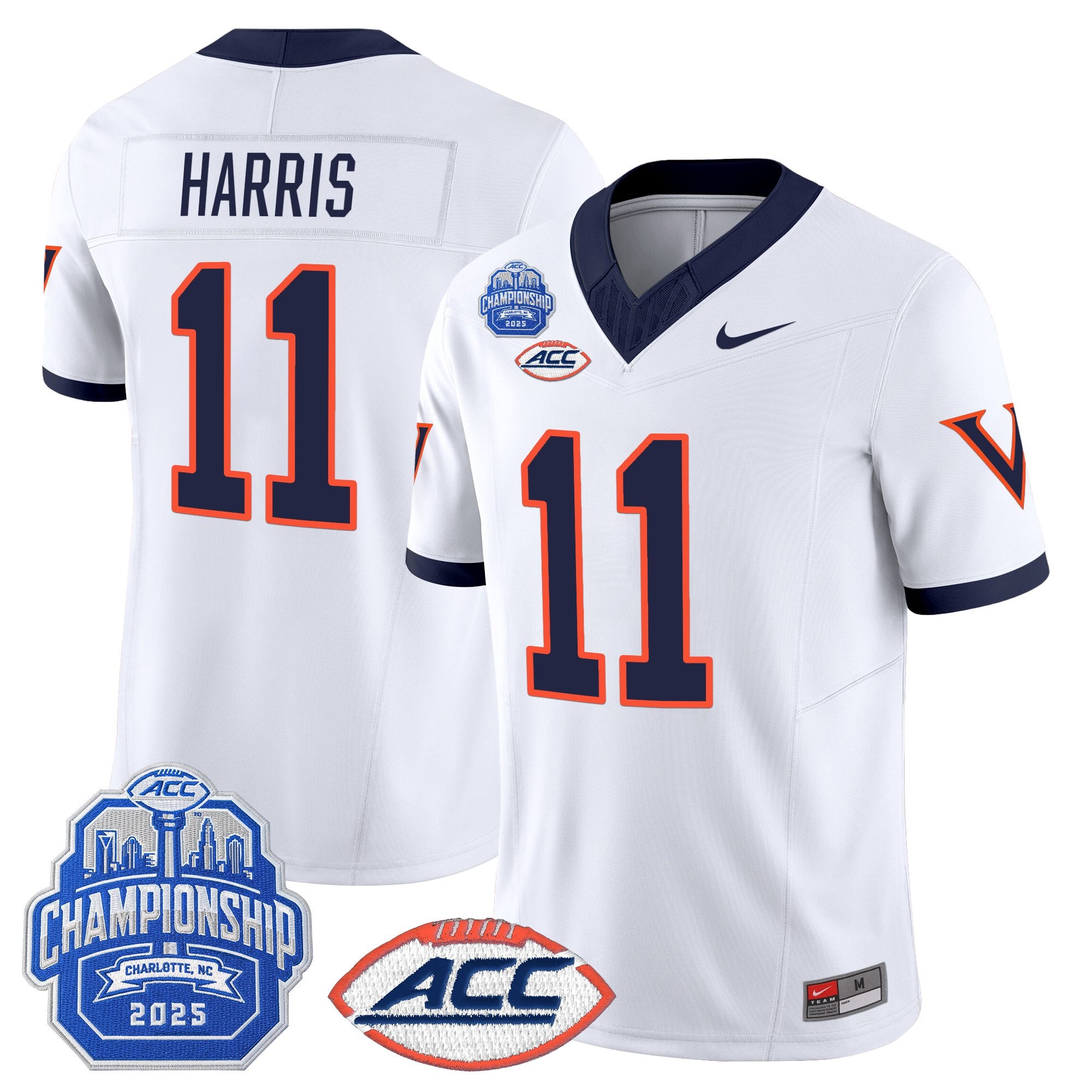 Men's Virginia Cavaliers 1995 Throwbacks Vapor Limited Jersey - 2025 ACC Championship Patch - All Stitched