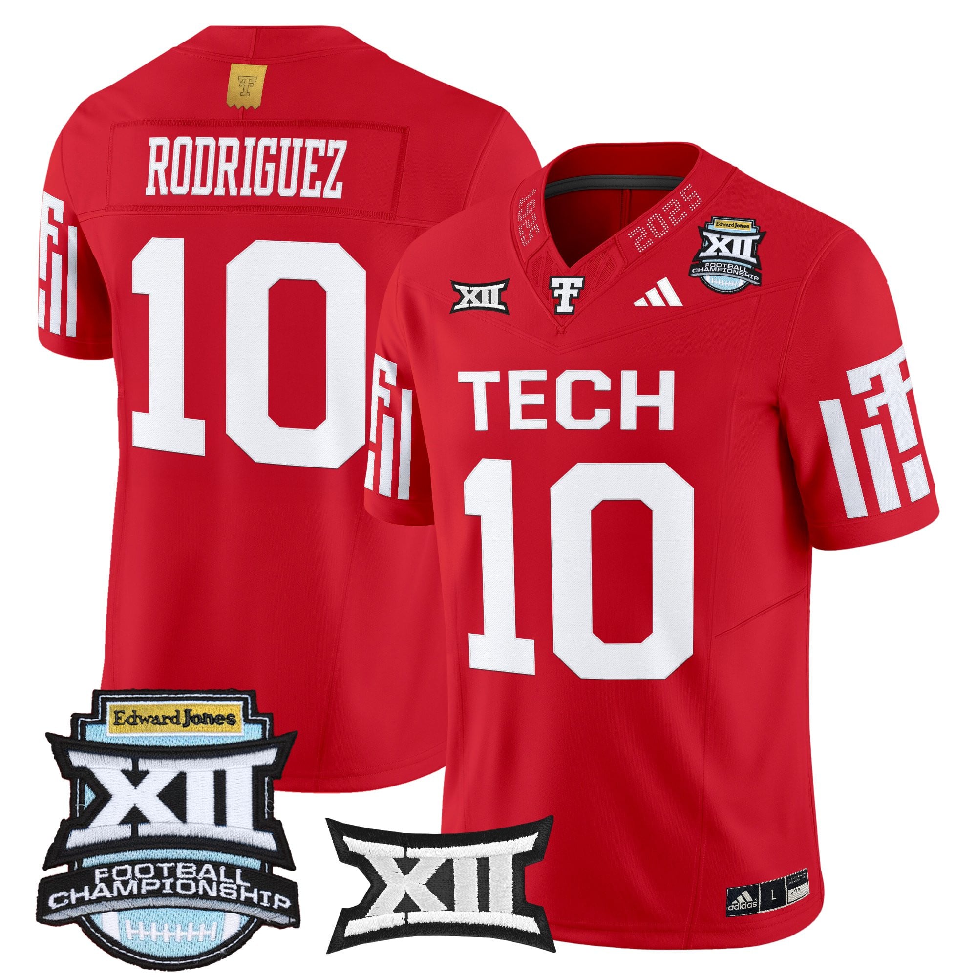 Men's Texas Tech Red Raiders 2025 Big 12 Championship Vapor Limited Jersey - All Stitched