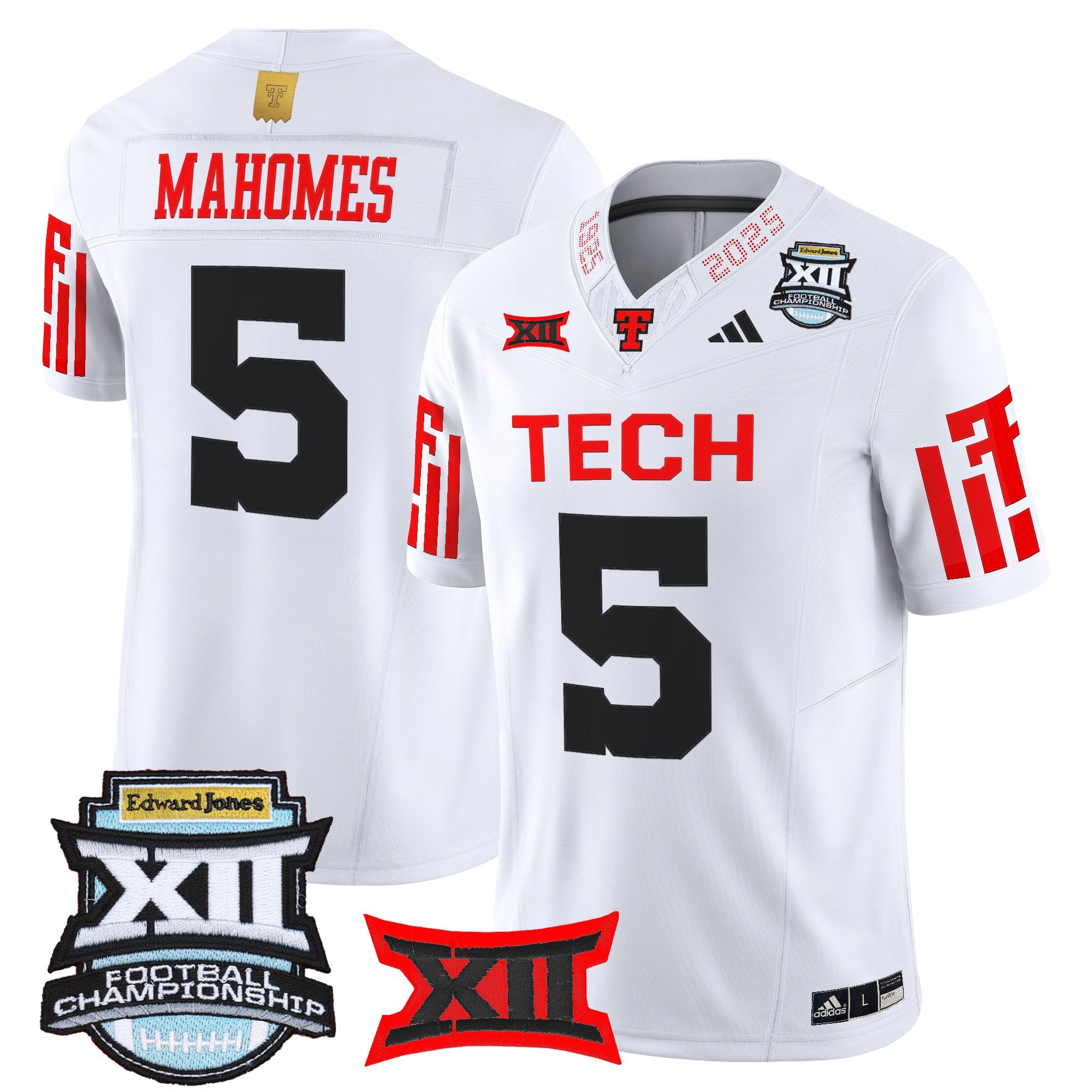 Men's Texas Tech Red Raiders 2025 Big 12 Championship Vapor Limited Jersey - All Stitched
