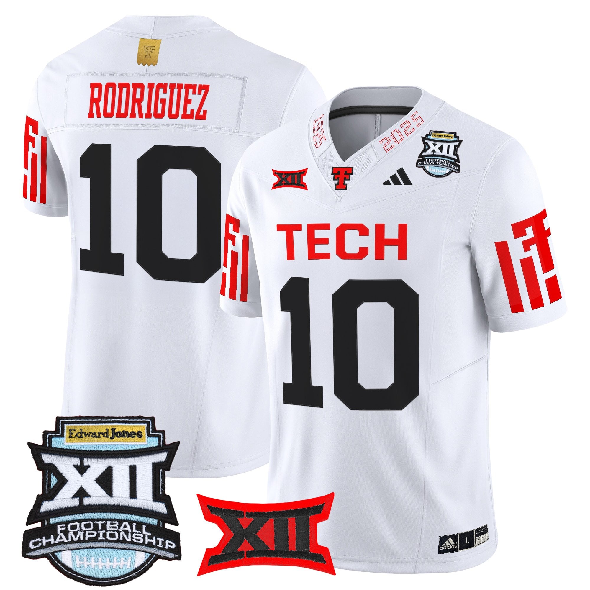 Men's Texas Tech Red Raiders 2025 Big 12 Championship Vapor Limited Jersey - All Stitched