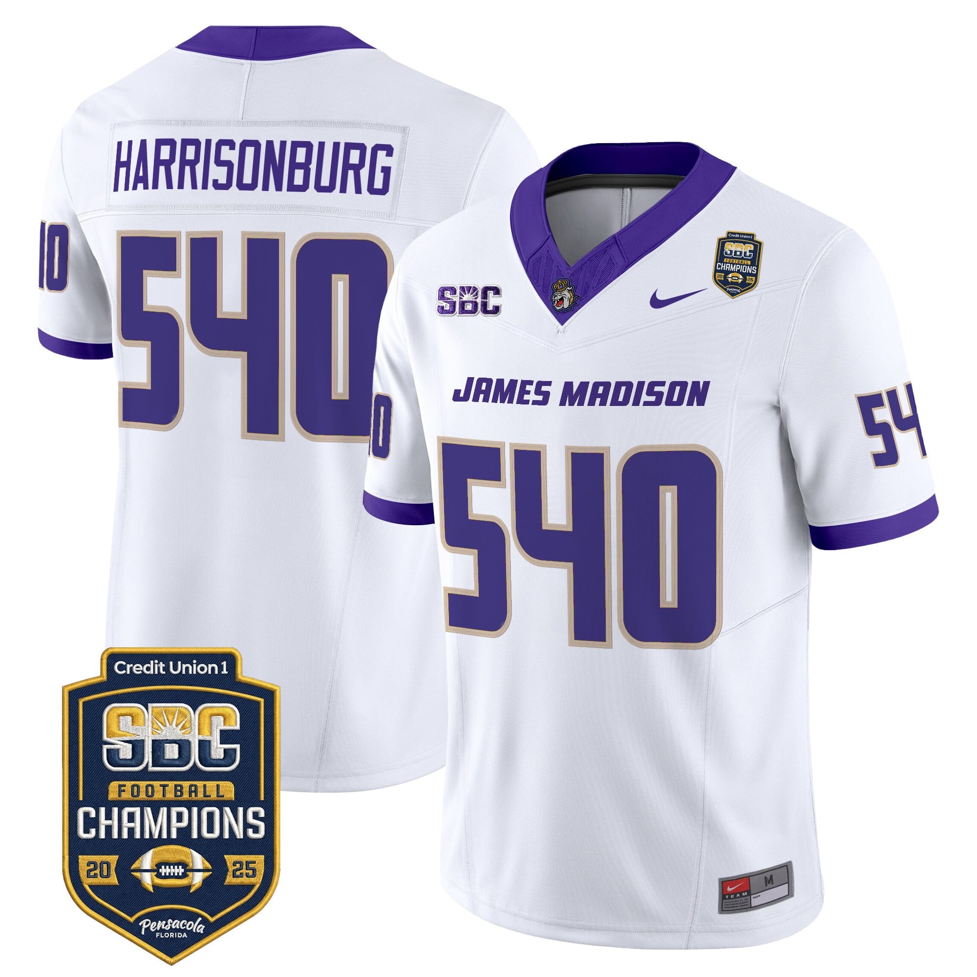 Men's James Madison Dukes 2025 SBC Champions Vapor Limited Jersey - All Stitched