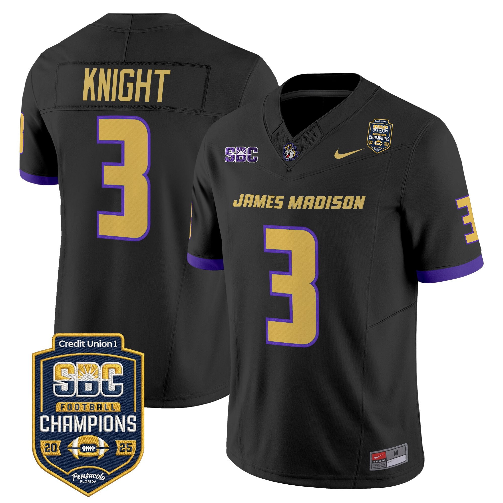 Men's James Madison Dukes 2025 SBC Champions Vapor Limited Jersey - All Stitched