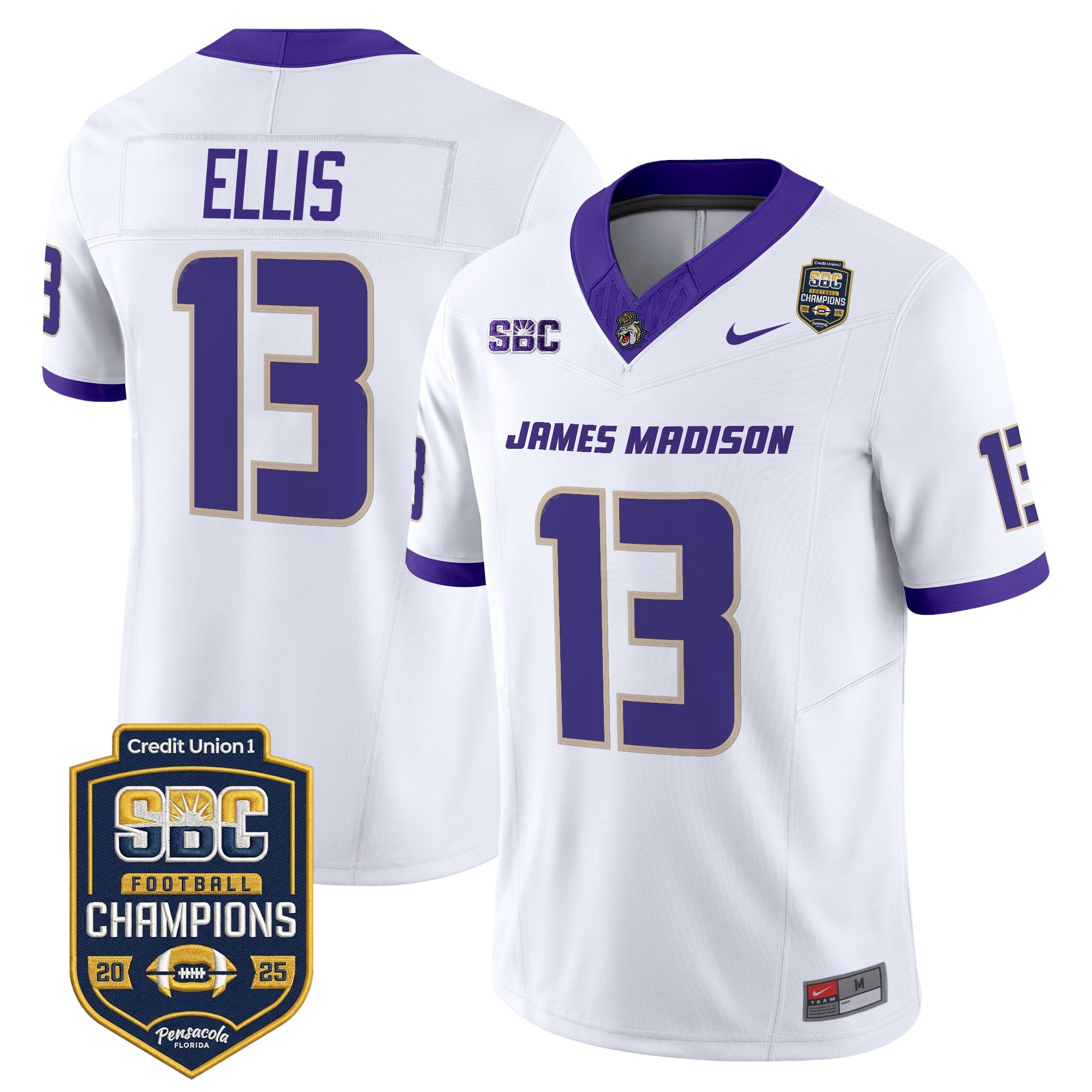 Men's James Madison Dukes 2025 SBC Champions Vapor Limited Jersey - All Stitched