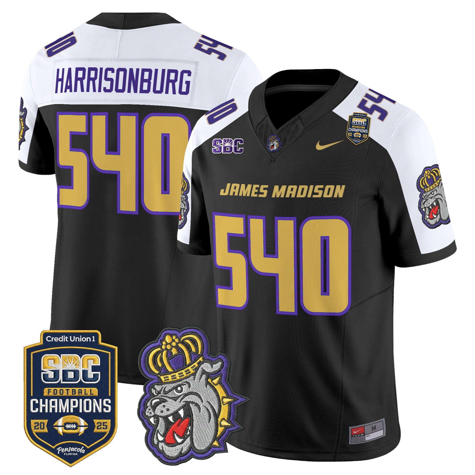 Men's James Madison Dukes 2025 SBC Champions Vapor Limited Jersey - All Stitched