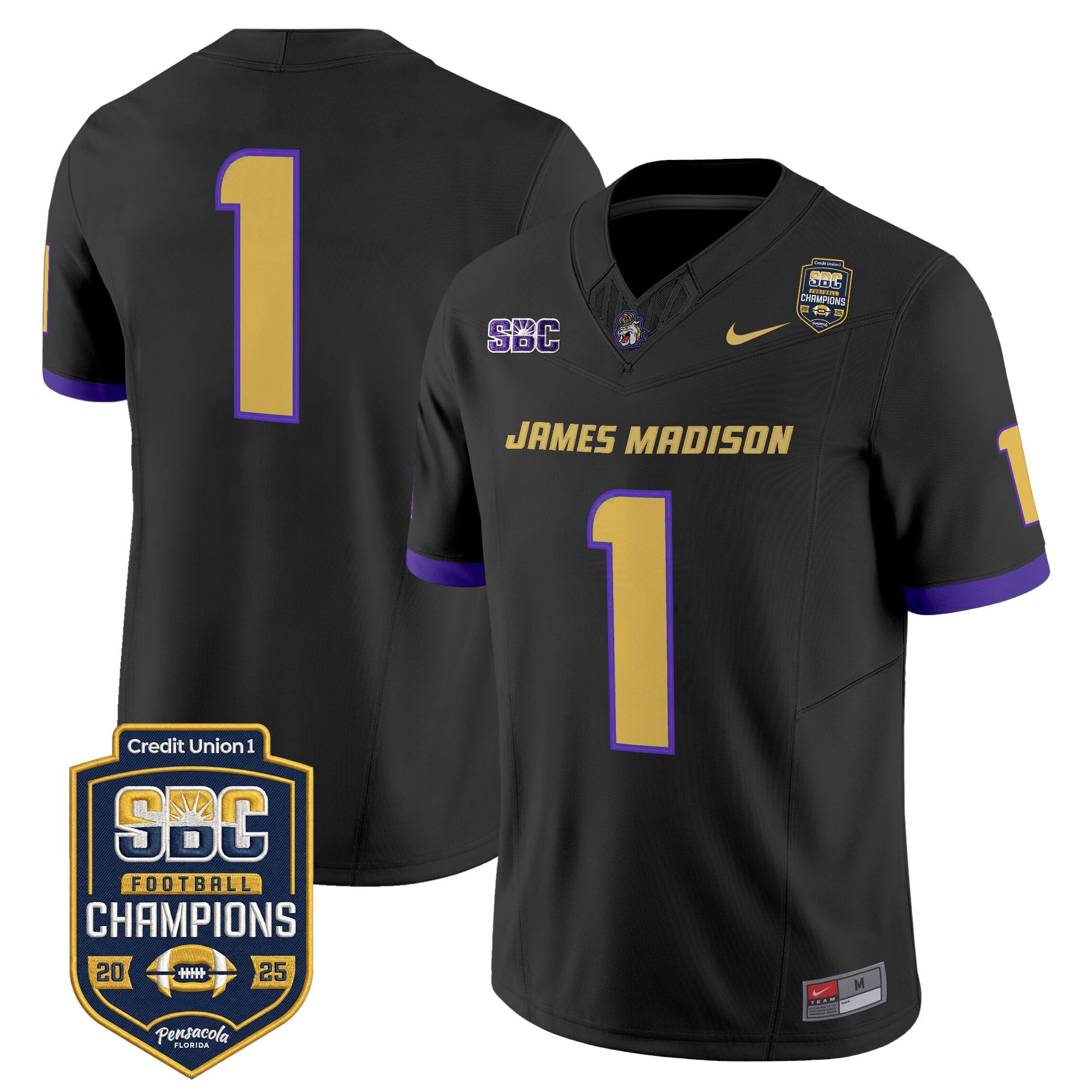 Men's James Madison Dukes 2025 SBC Champions Vapor Limited Jersey - All Stitched