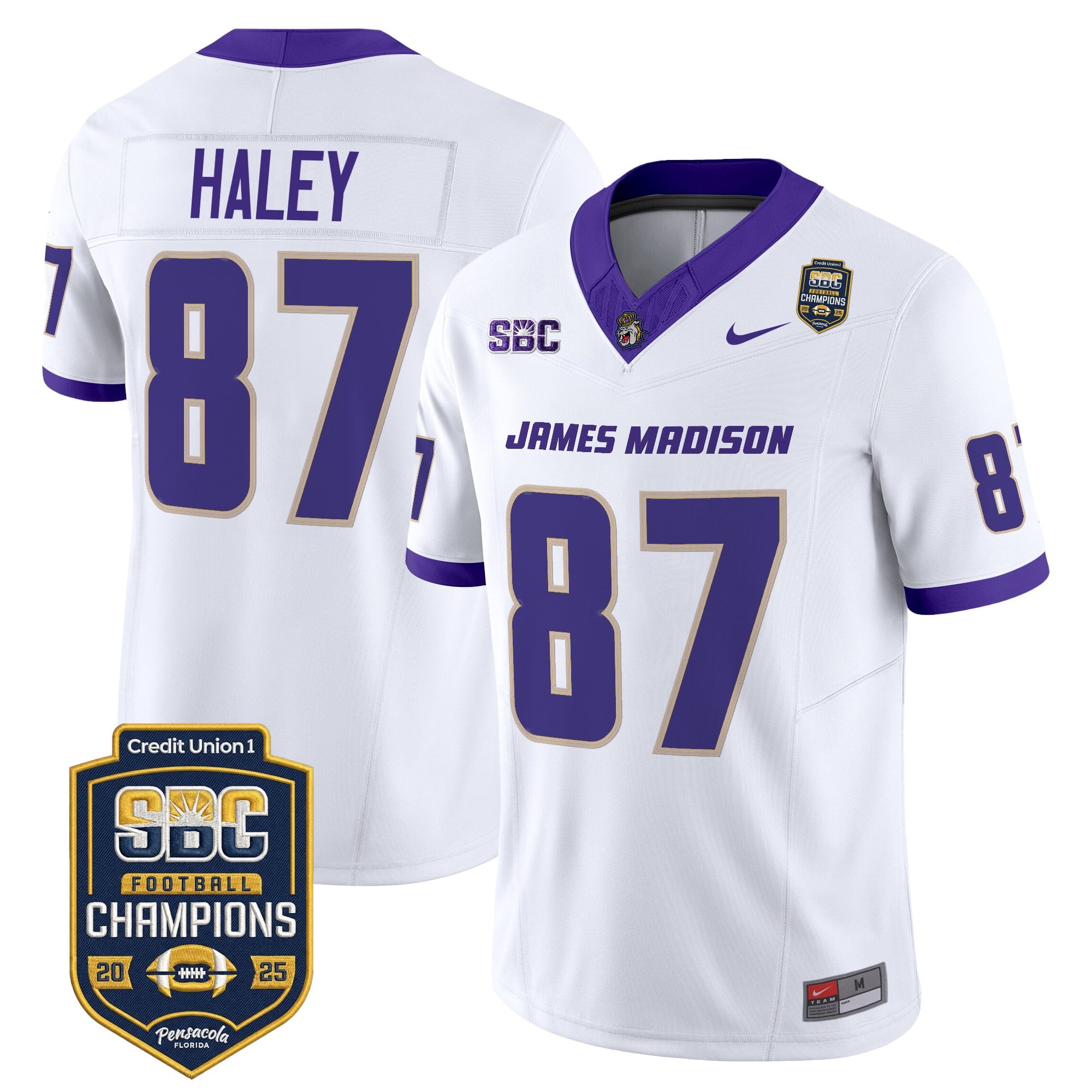 Men's James Madison Dukes 2025 SBC Champions Vapor Limited Jersey - All Stitched