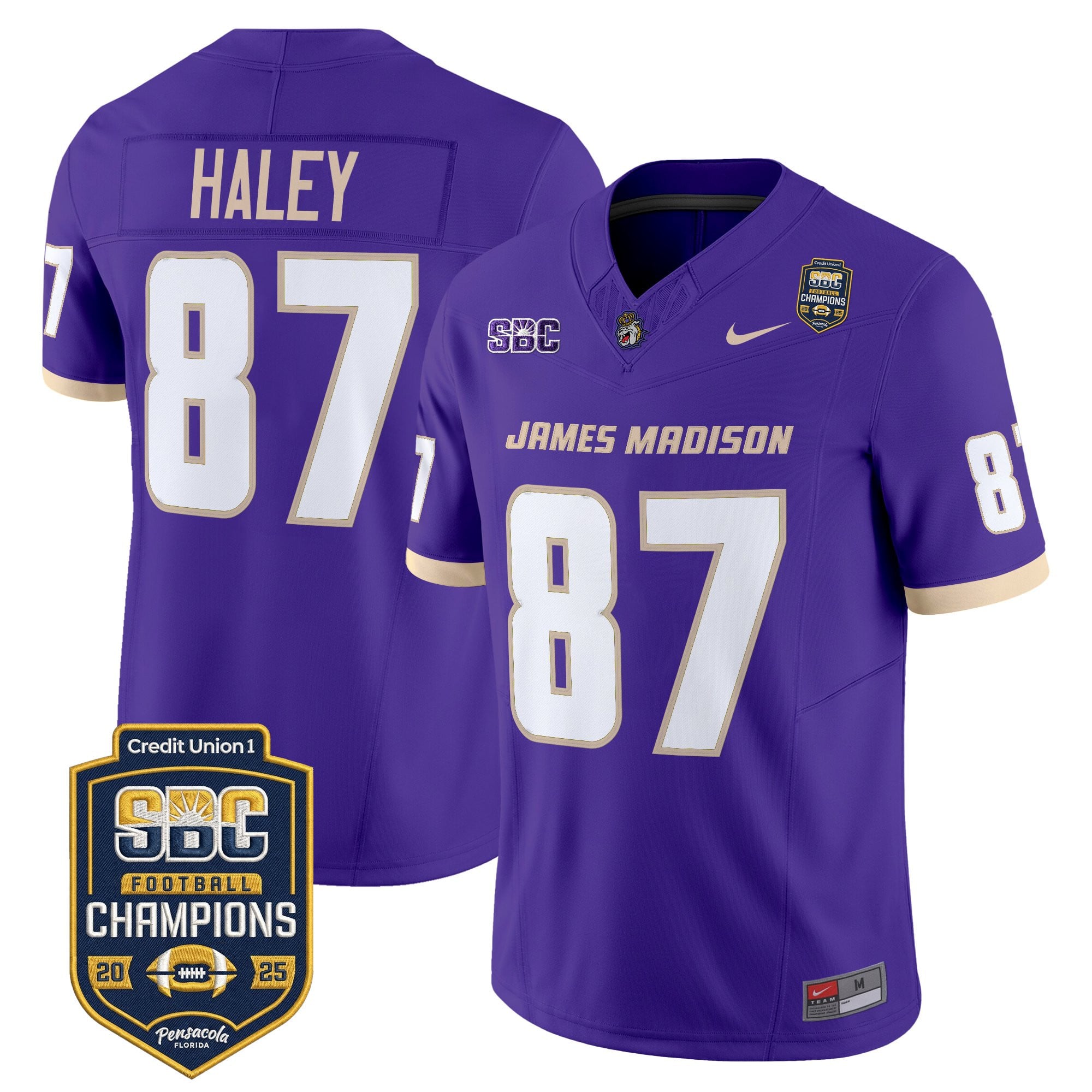 Men's James Madison Dukes 2025 SBC Champions Vapor Limited Jersey - All Stitched