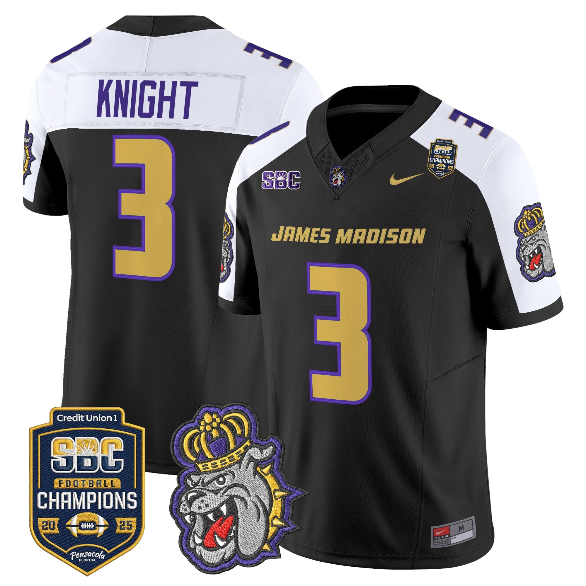 Men's James Madison Dukes 2025 SBC Champions Vapor Limited Jersey - All Stitched