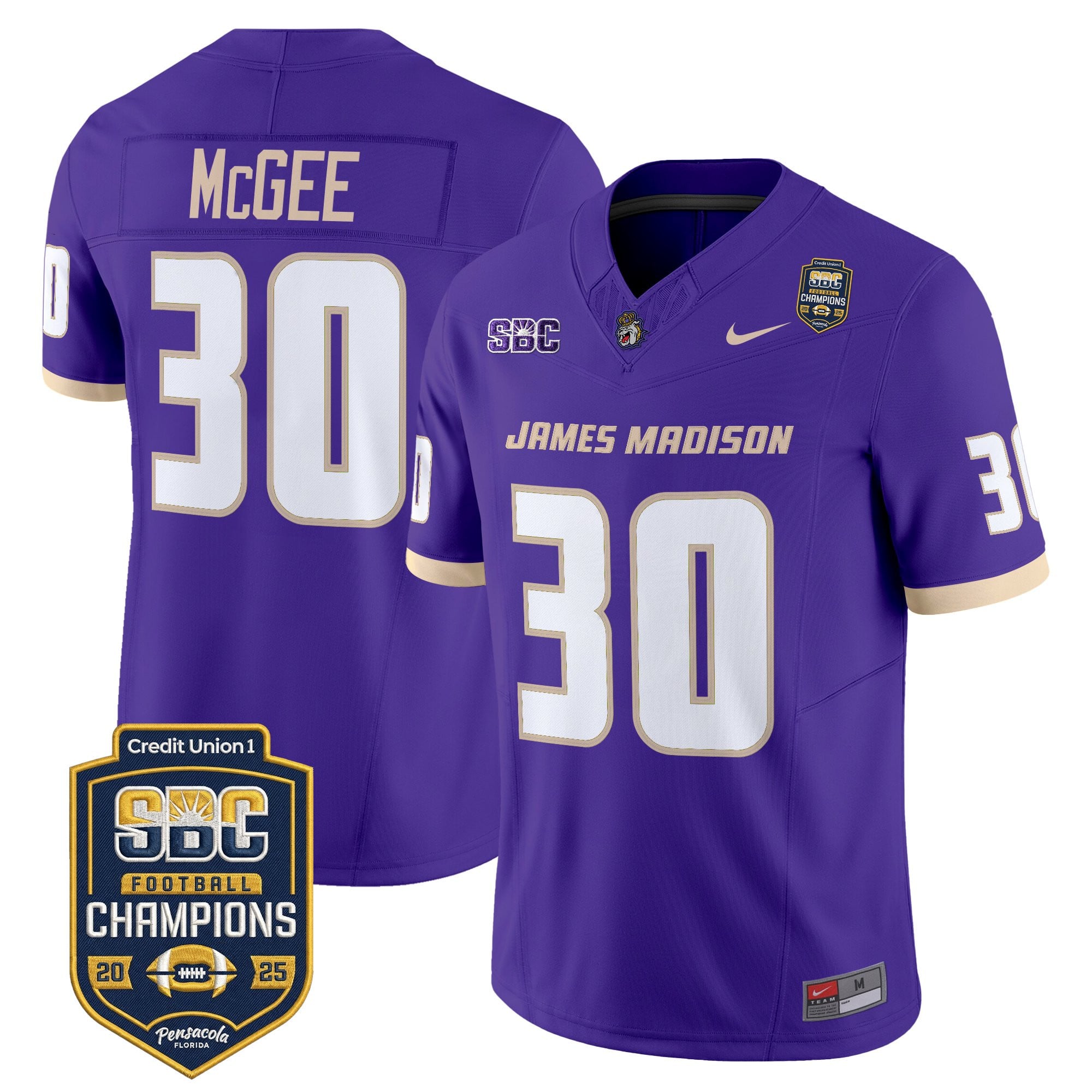 Men's James Madison Dukes 2025 SBC Champions Vapor Limited Jersey - All Stitched