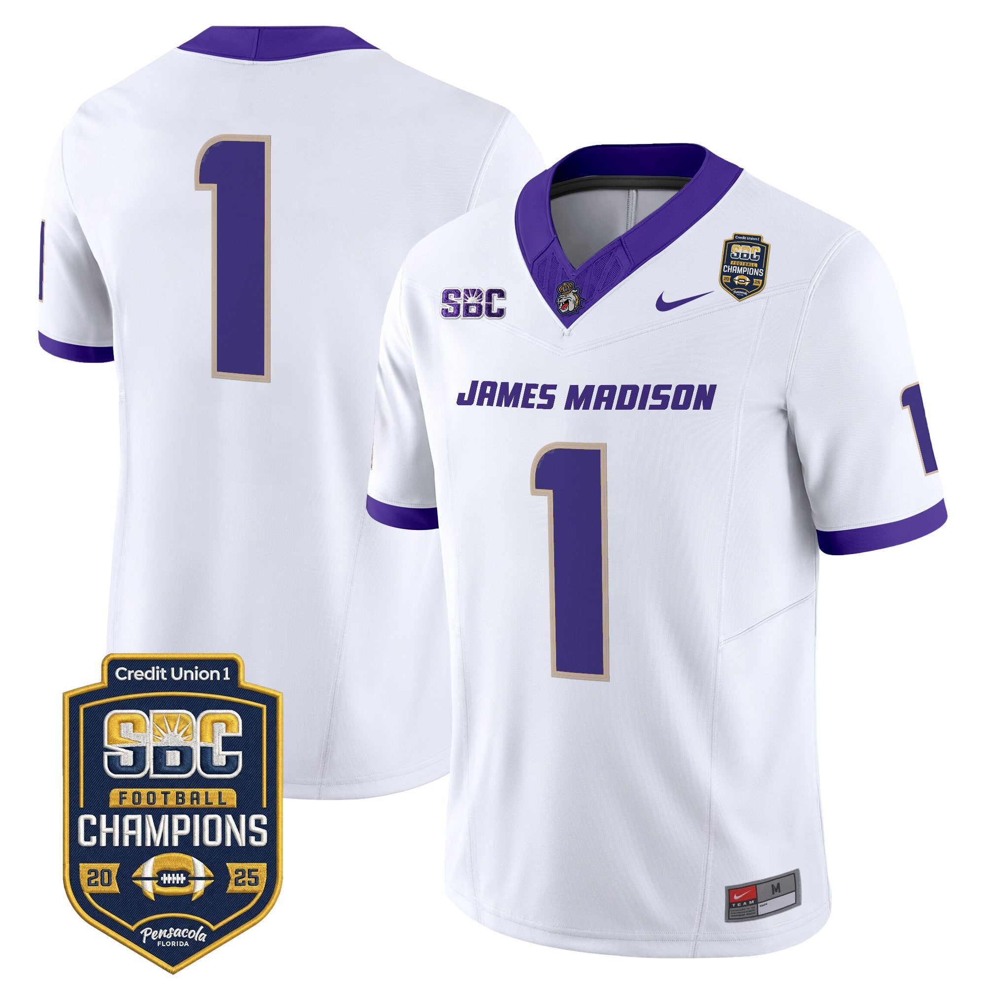 Men's James Madison Dukes 2025 SBC Champions Vapor Limited Jersey - All Stitched