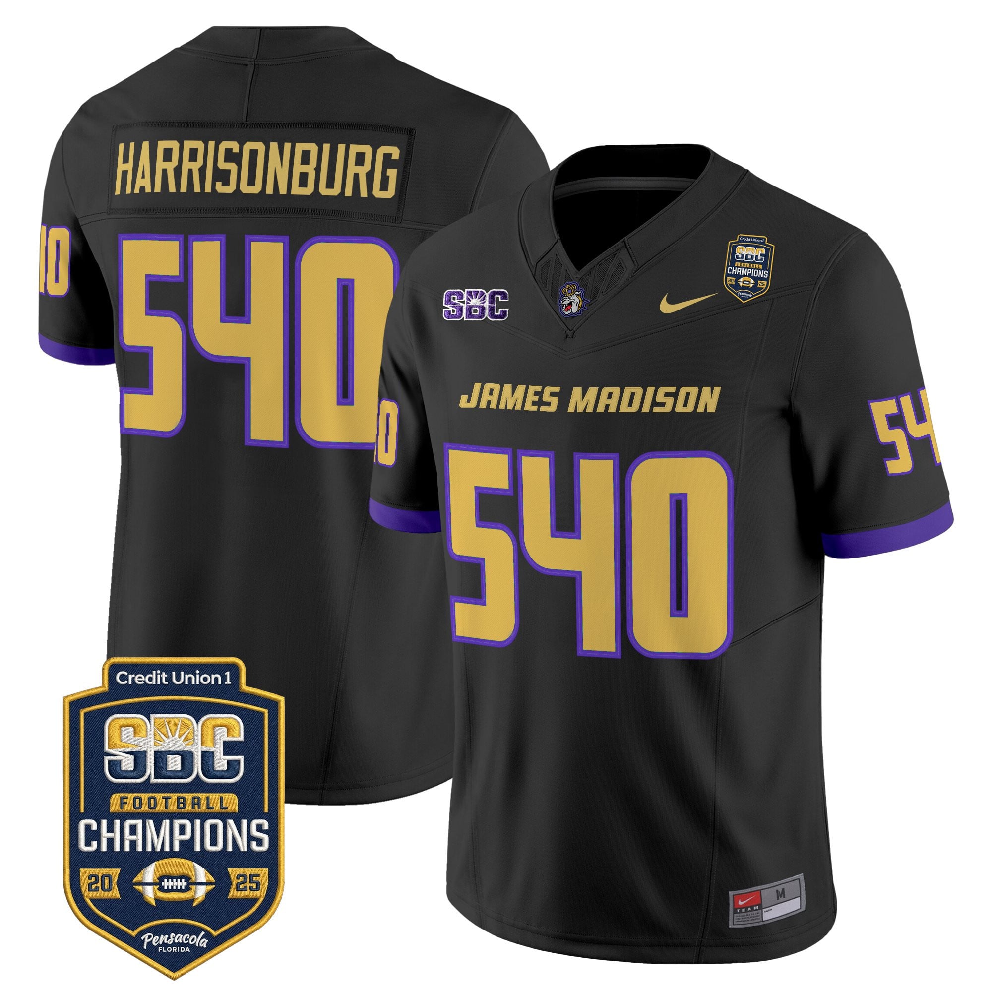 Men's James Madison Dukes 2025 SBC Champions Vapor Limited Jersey - All Stitched