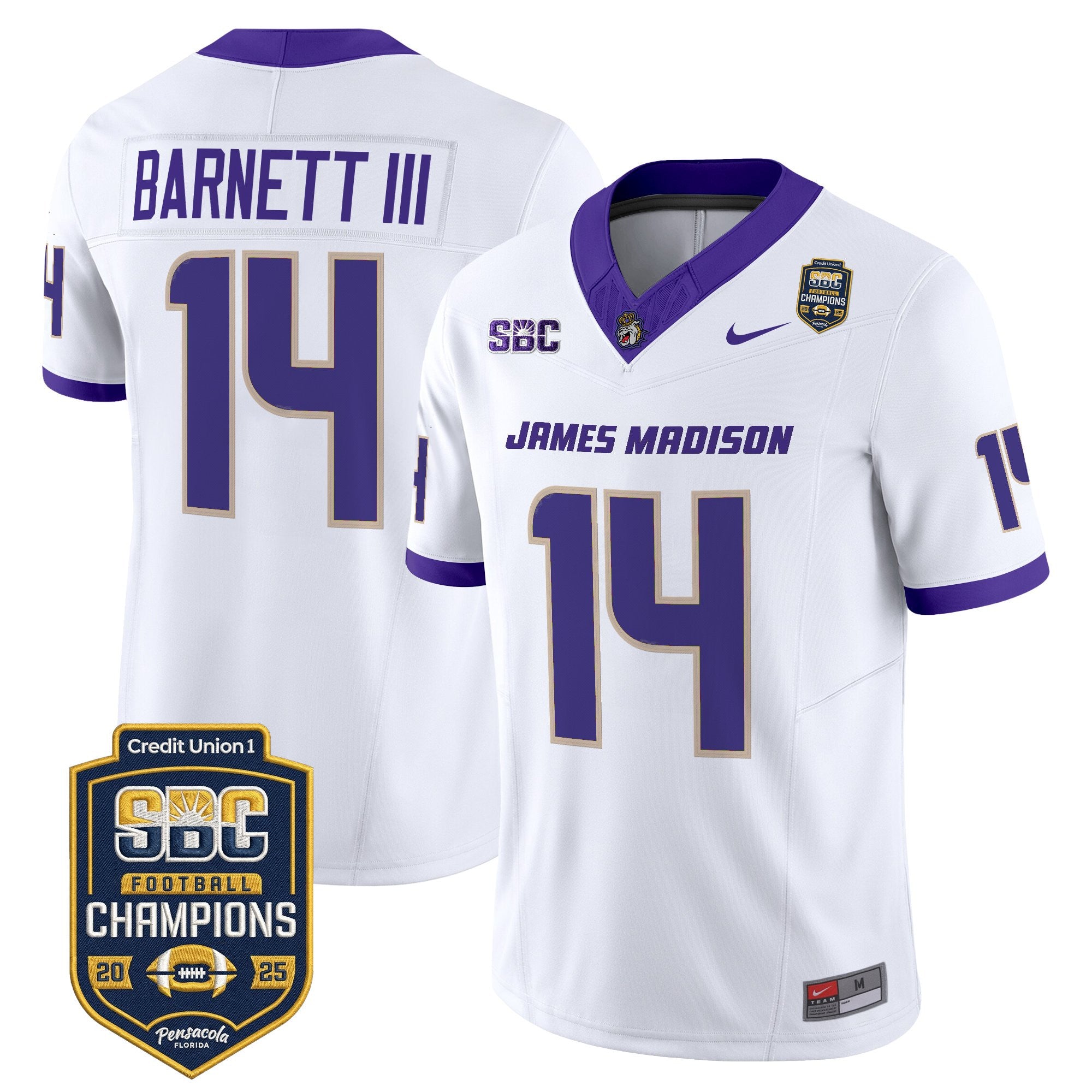 Men's James Madison Dukes 2025 SBC Champions Vapor Limited Jersey - All Stitched