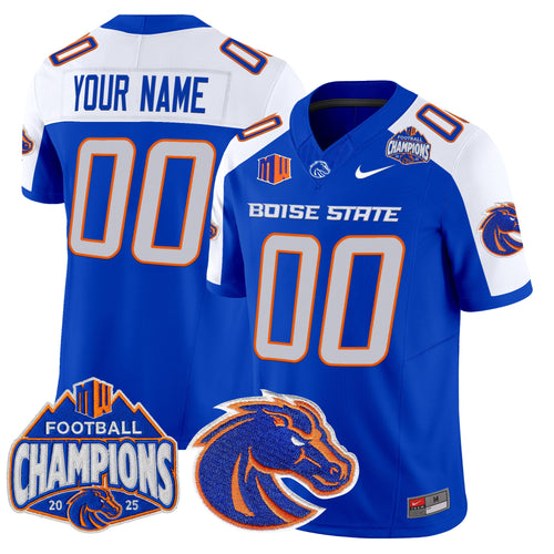 Boise State Broncos 2025 Mountain West Football Champions Vapor Limited Custom Jersey - All Stitched