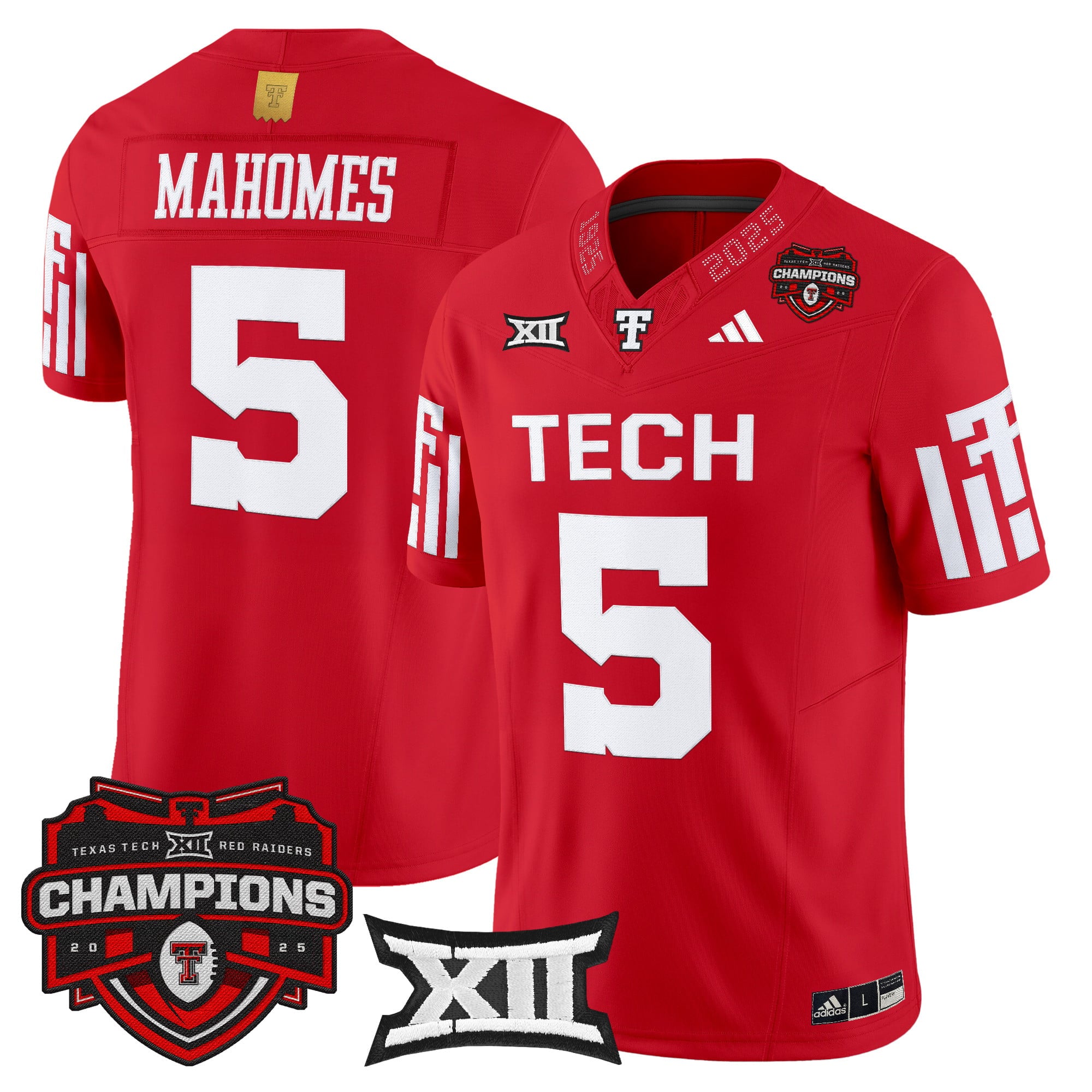 Men's Texas Tech Red Raiders 2025 Big 12 Champions Vapor Limited Jersey - All Stitched