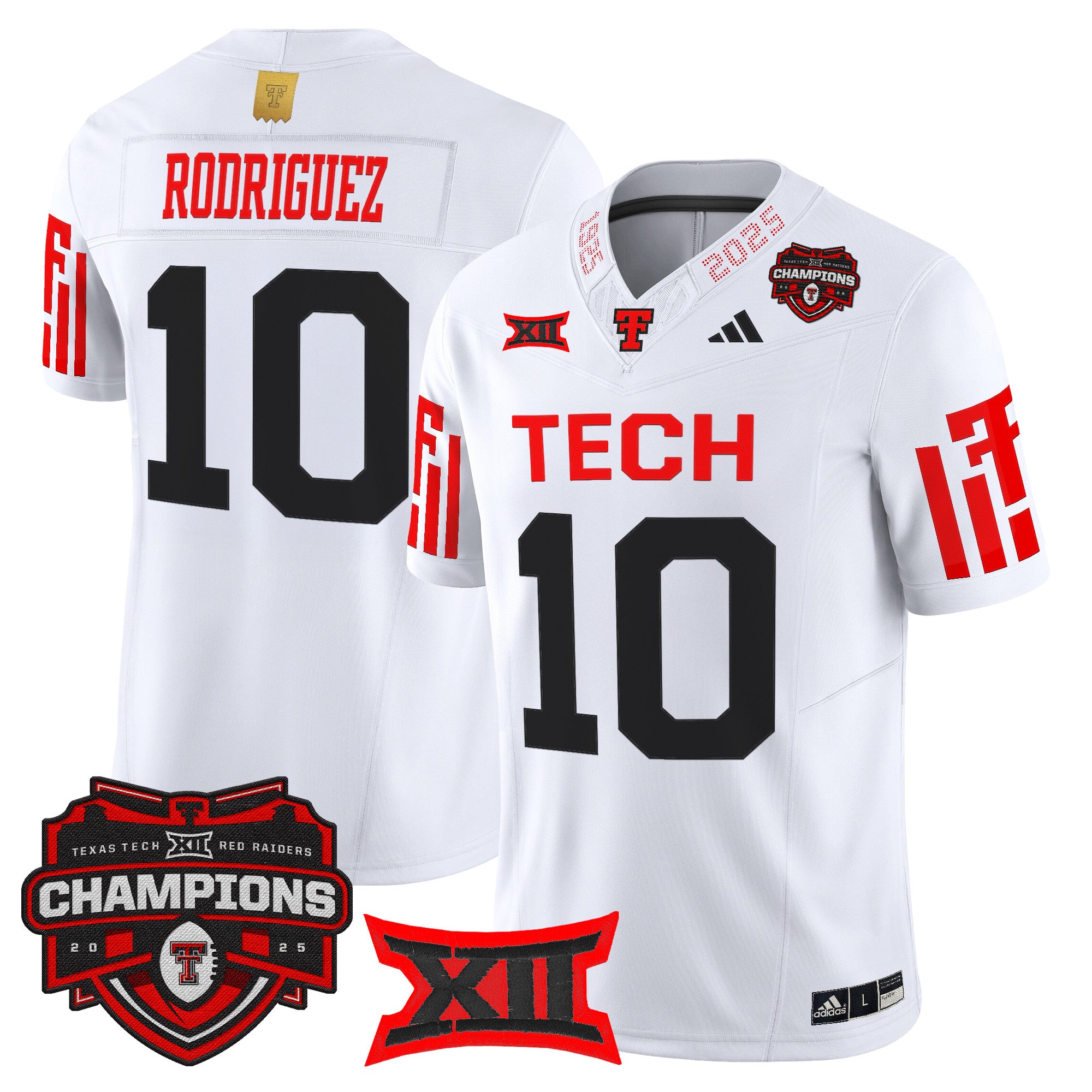 Men's Texas Tech Red Raiders 2025 Big 12 Champions Vapor Limited Jersey - All Stitched