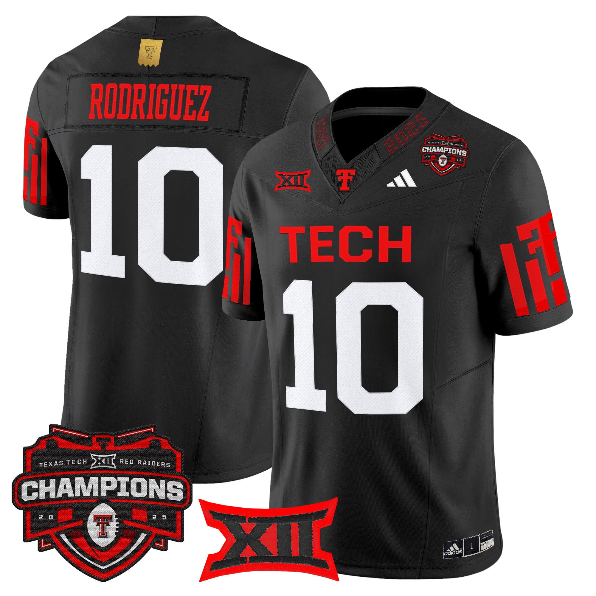 Men's Texas Tech Red Raiders 2025 Big 12 Champions Vapor Limited Jersey - All Stitched