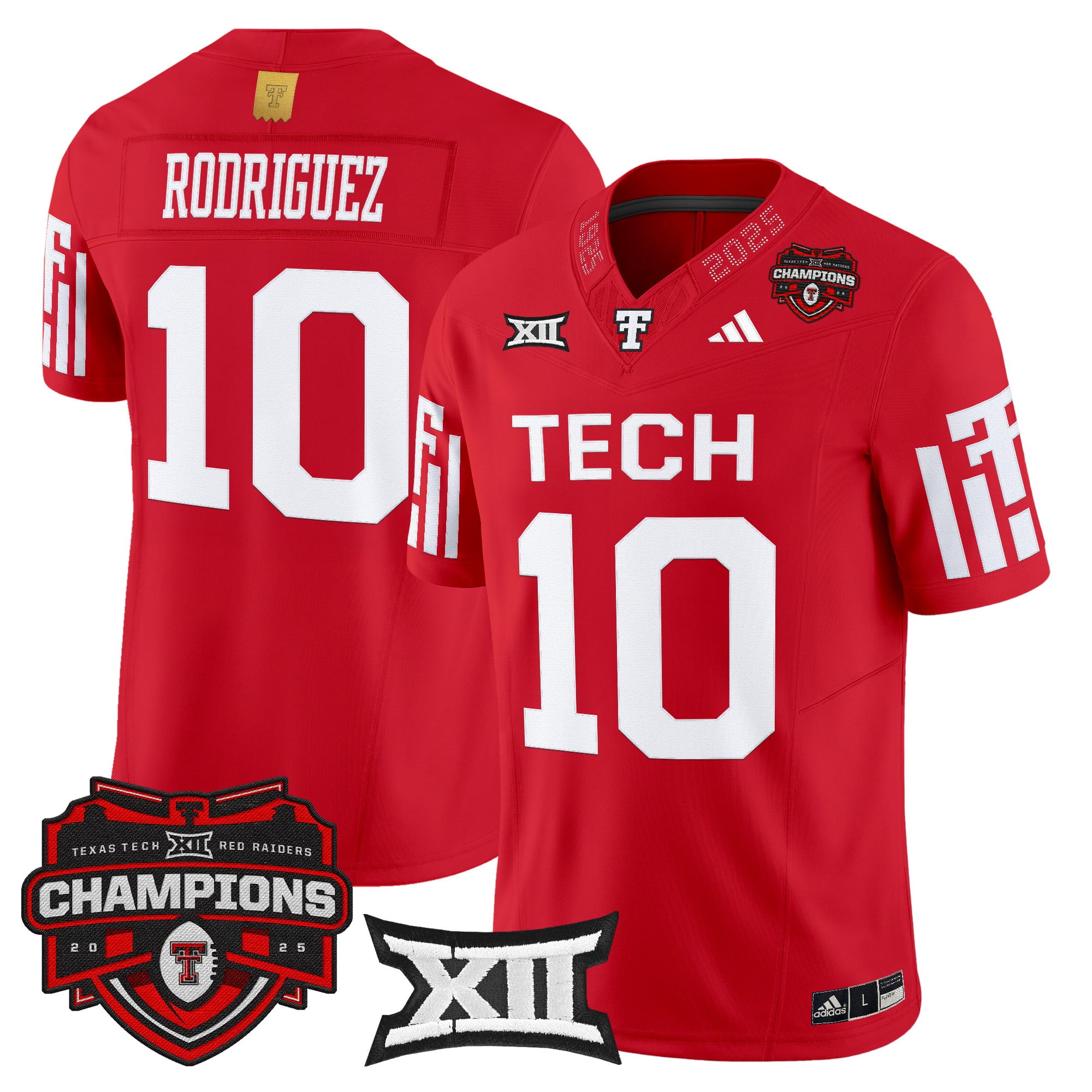 Men's Texas Tech Red Raiders 2025 Big 12 Champions Vapor Limited Jersey - All Stitched