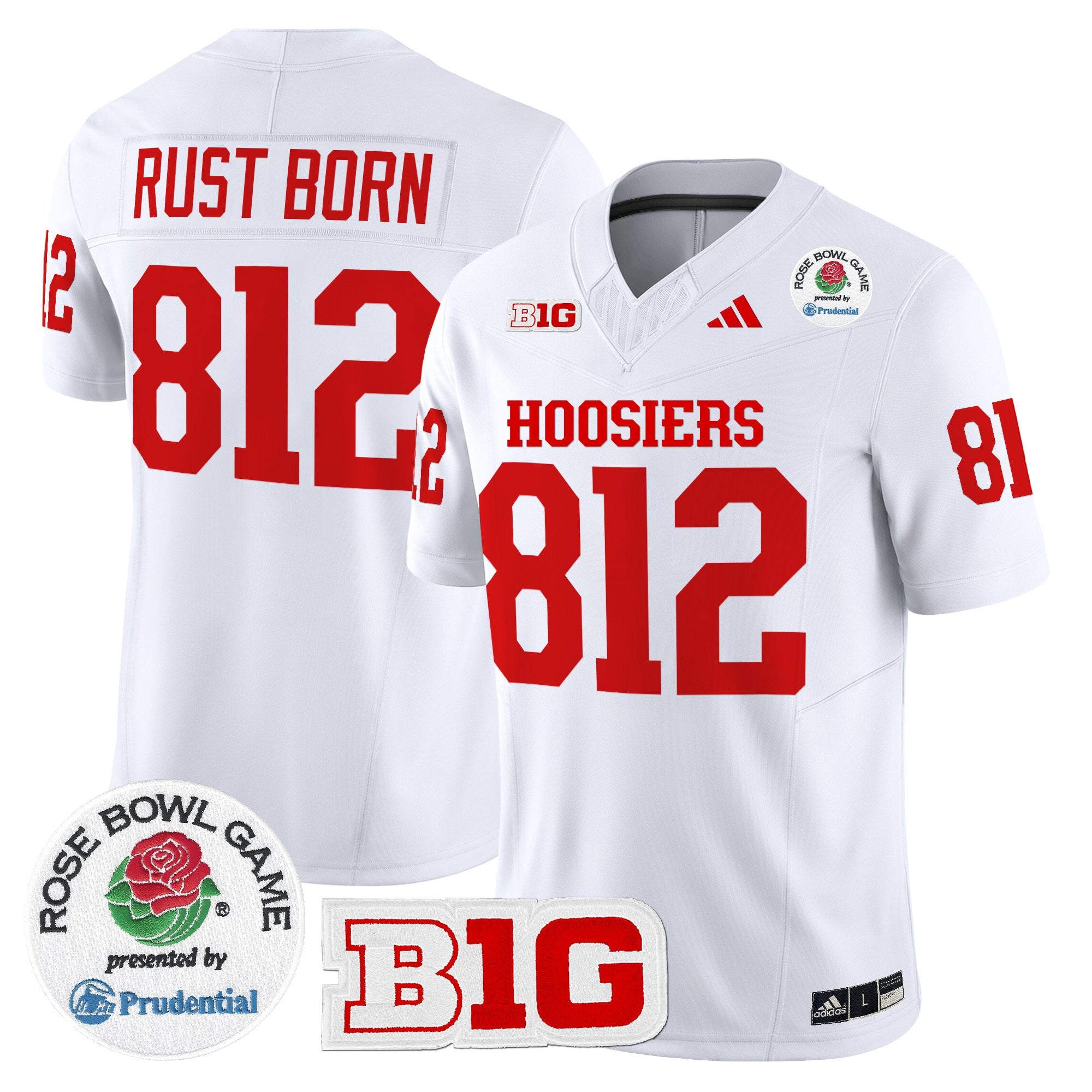 Men's Indiana Hoosiers 2025 Rose Bowl Vapor Limited Jersey - All Stitched