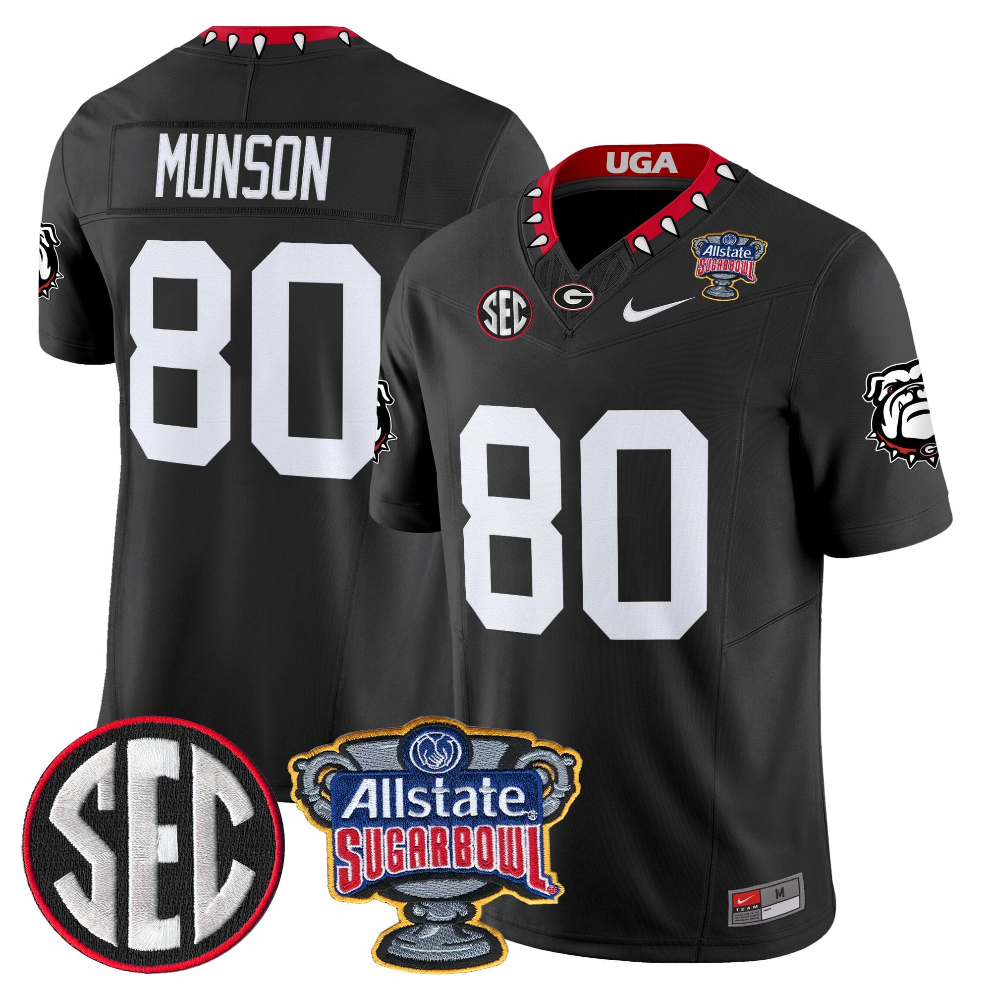 Men's Georgia Bulldogs Sugar Bowl Patch Vapor Limited Jersey - All Stitched