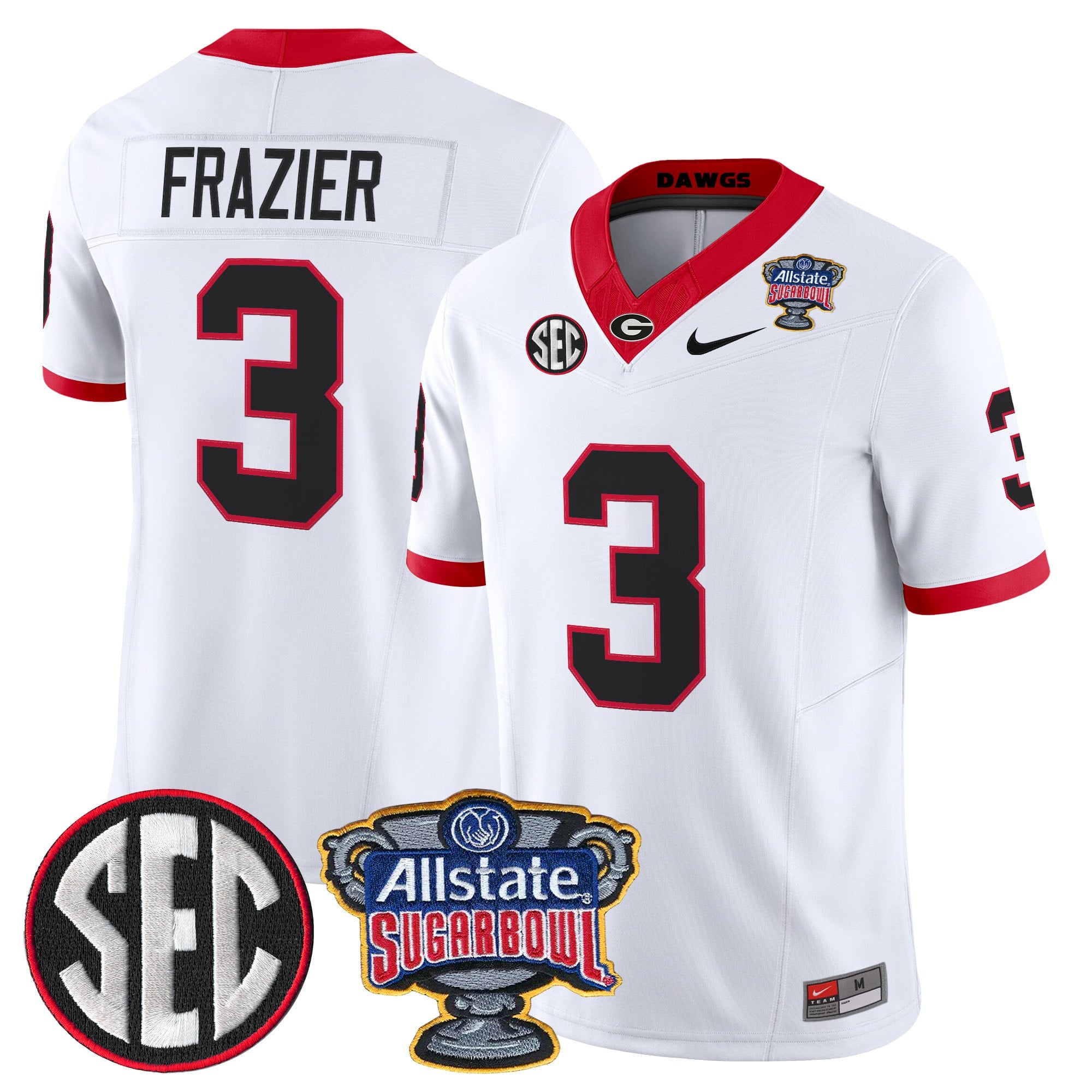 Men's Georgia Bulldogs Sugar Bowl Patch Vapor Limited Jersey - All Stitched
