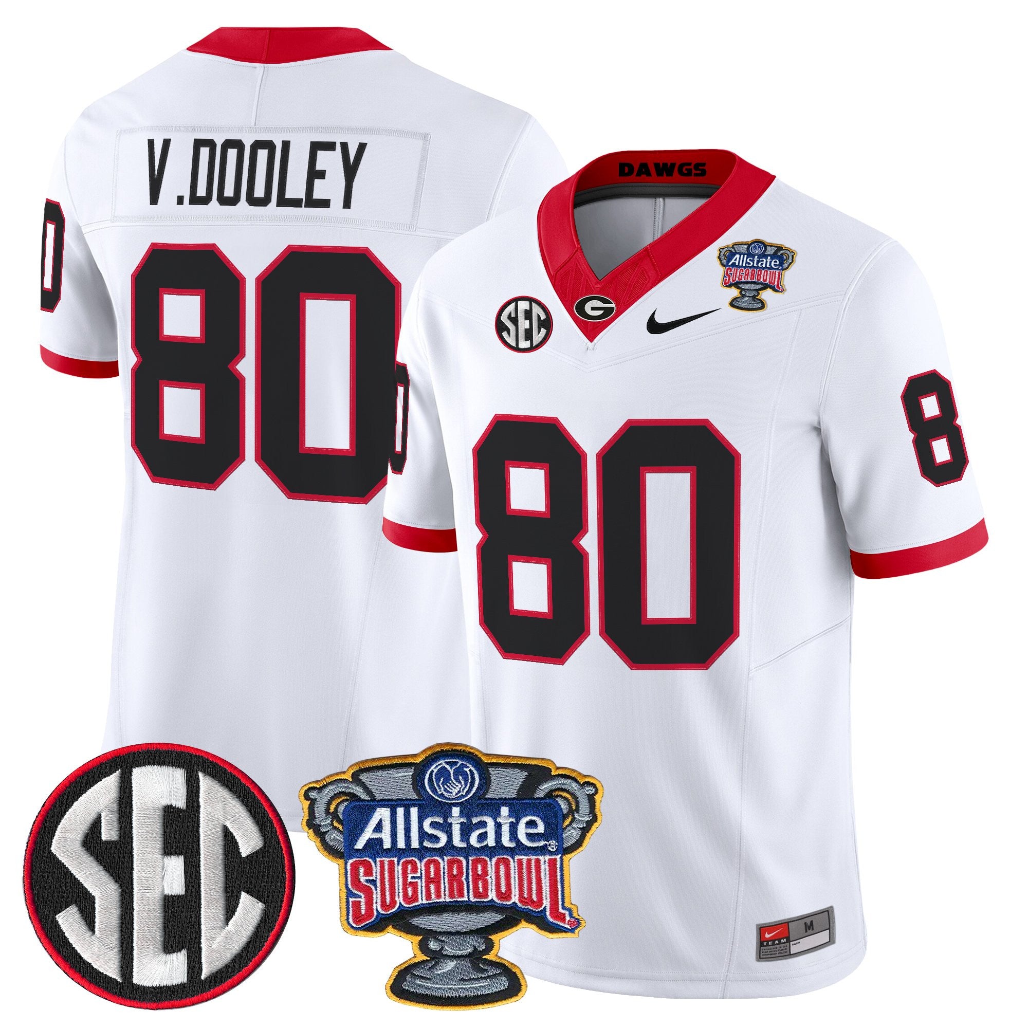 Men's Georgia Bulldogs Sugar Bowl Patch Vapor Limited Jersey - All Stitched