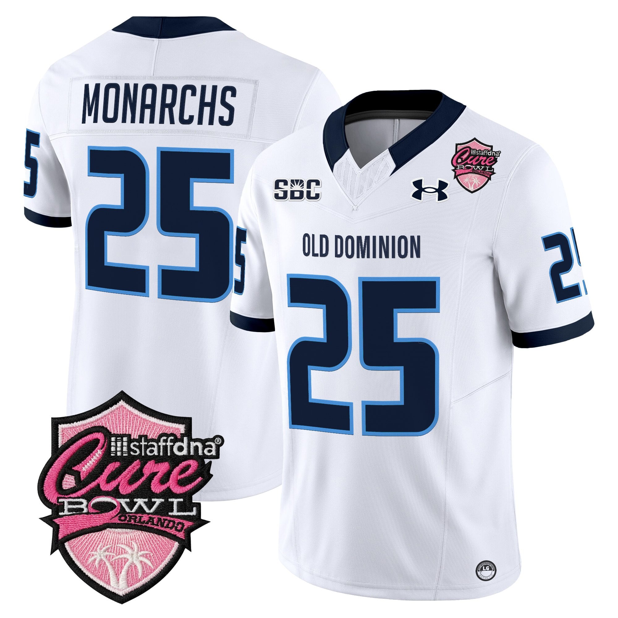 Men's Old Dominion Monarchs 2025 Cure Bowl Vapor Limited Jersey - All Stitched