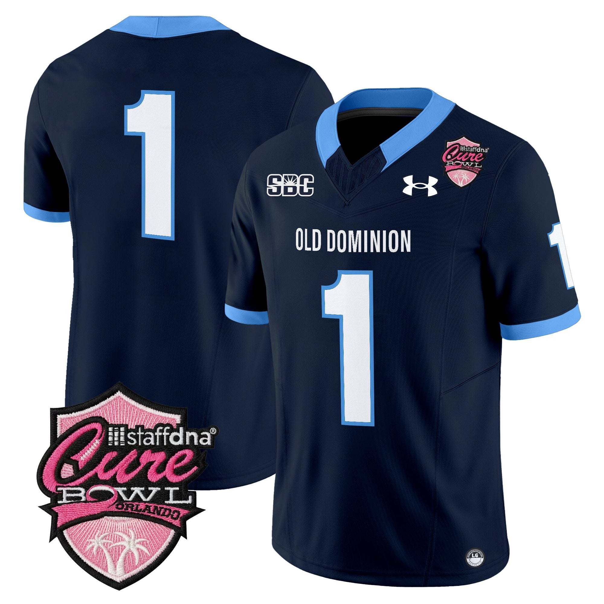 Men's Old Dominion Monarchs 2025 Cure Bowl Vapor Limited Jersey - All Stitched