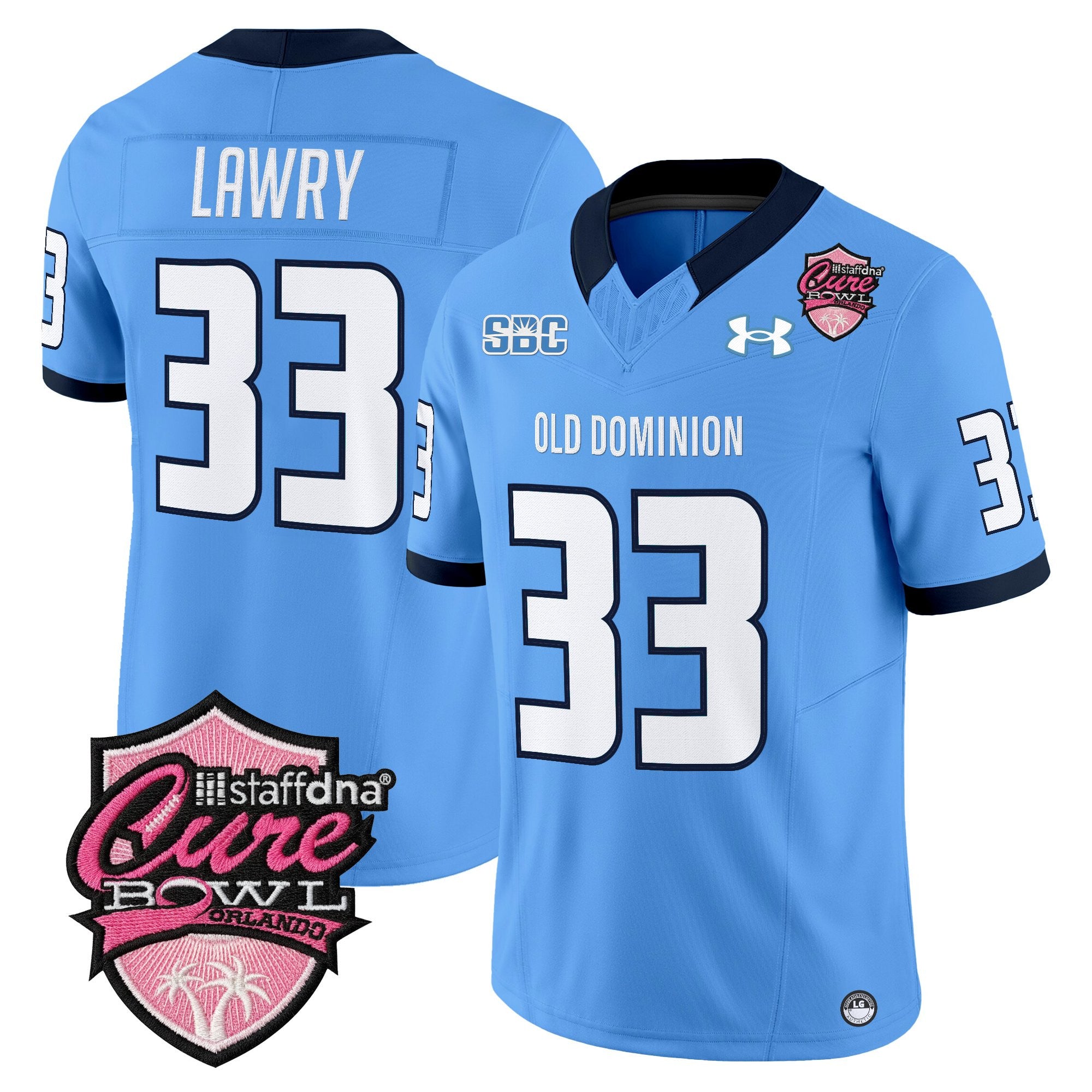 Men's Old Dominion Monarchs 2025 Cure Bowl Vapor Limited Jersey - All Stitched