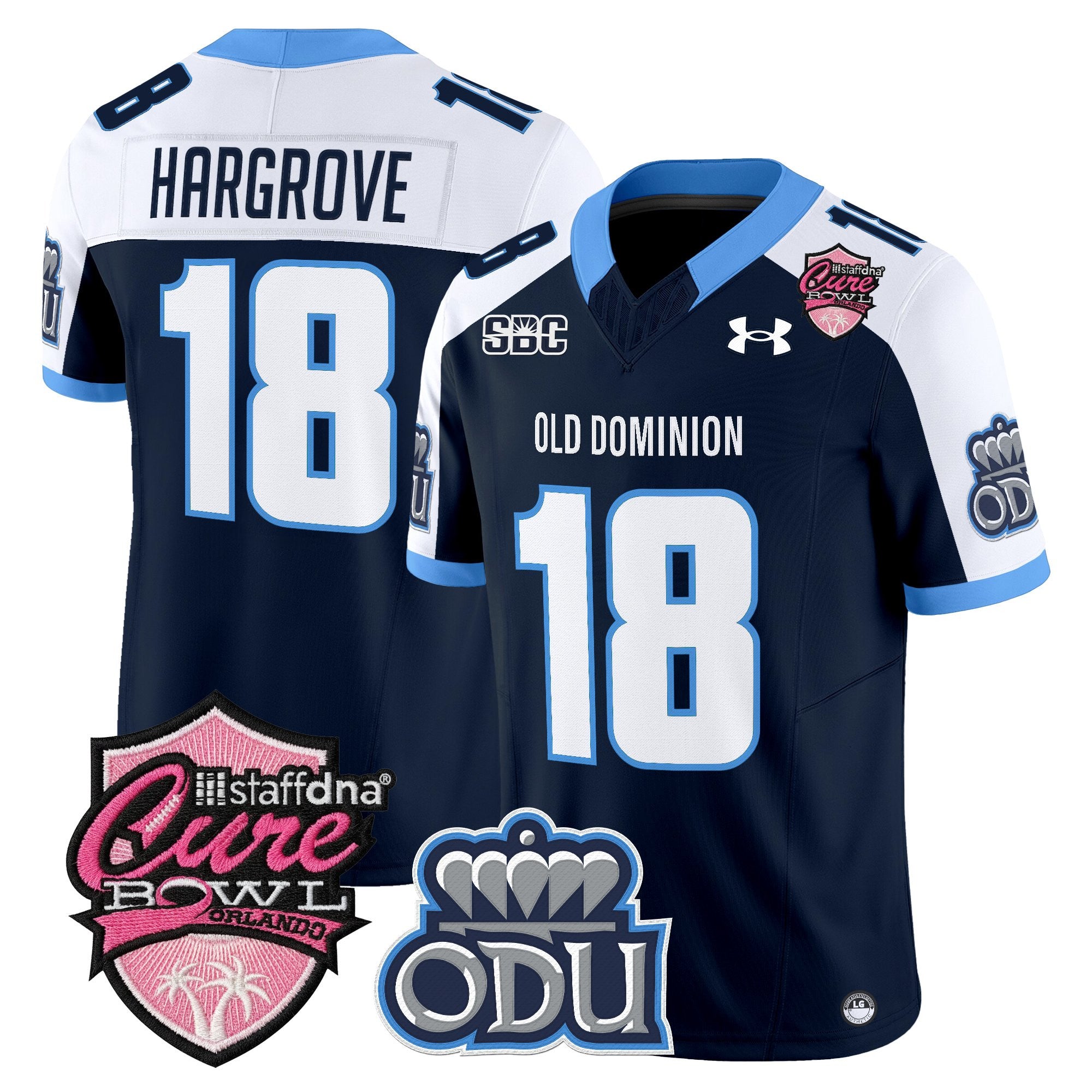 Men's Old Dominion Monarchs 2025 Cure Bowl Vapor Limited Jersey - All Stitched
