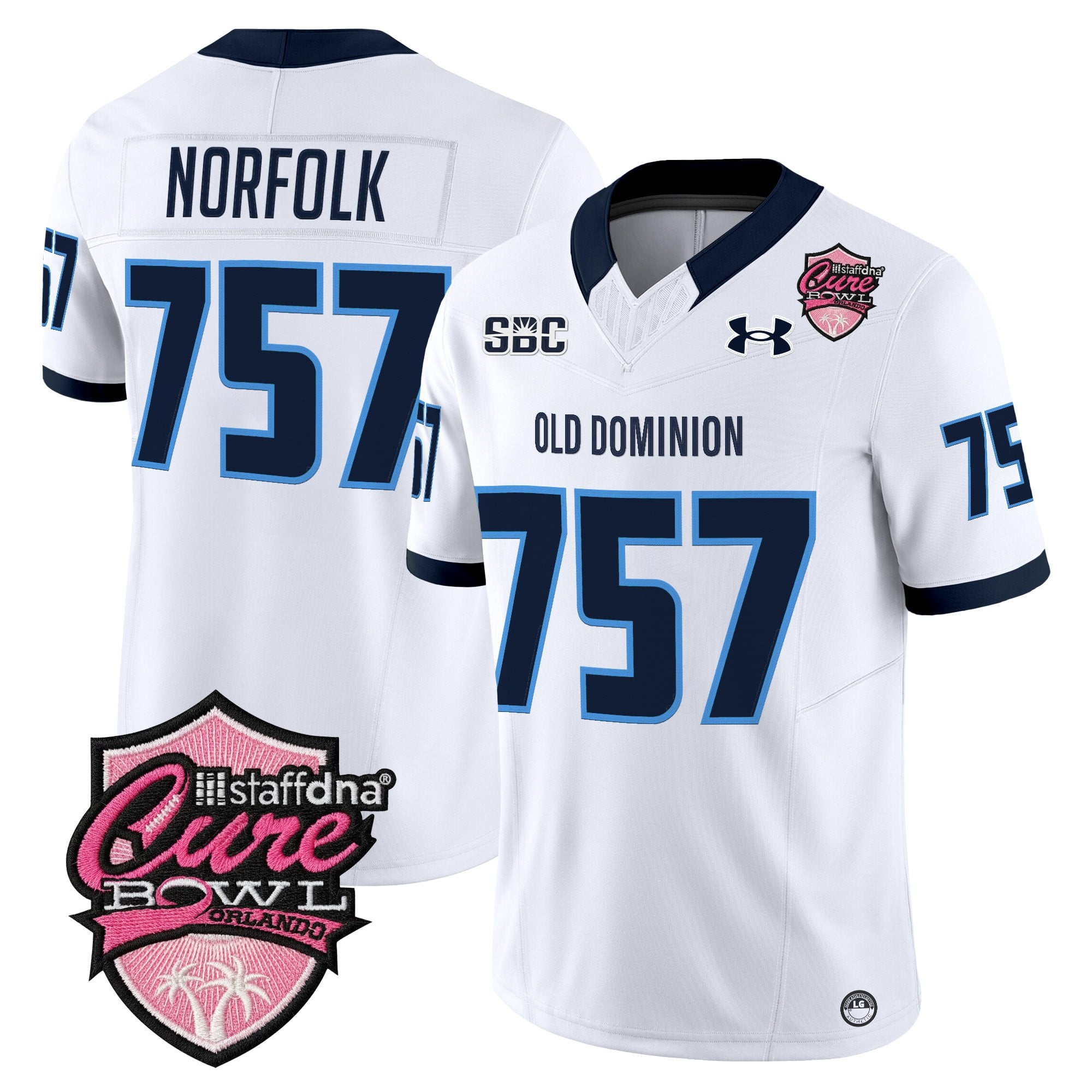 Men's Old Dominion Monarchs 2025 Cure Bowl Vapor Limited Jersey - All Stitched