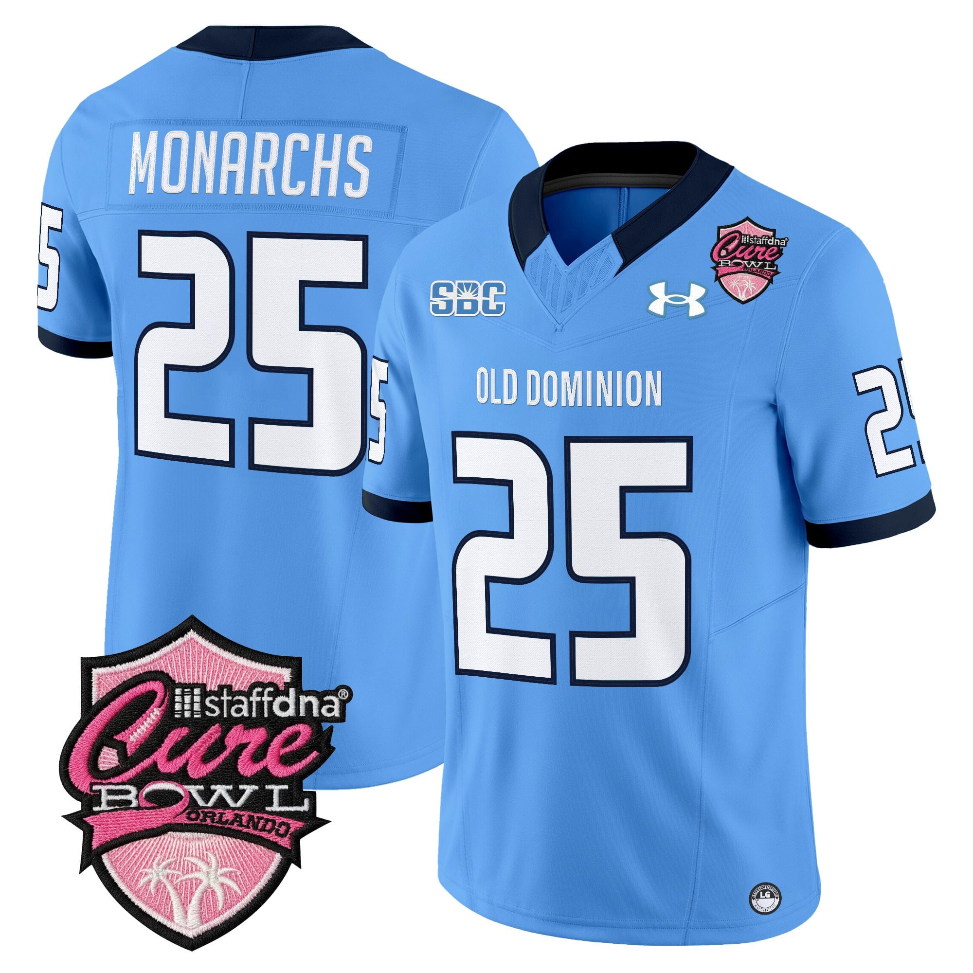 Men's Old Dominion Monarchs 2025 Cure Bowl Vapor Limited Jersey - All Stitched