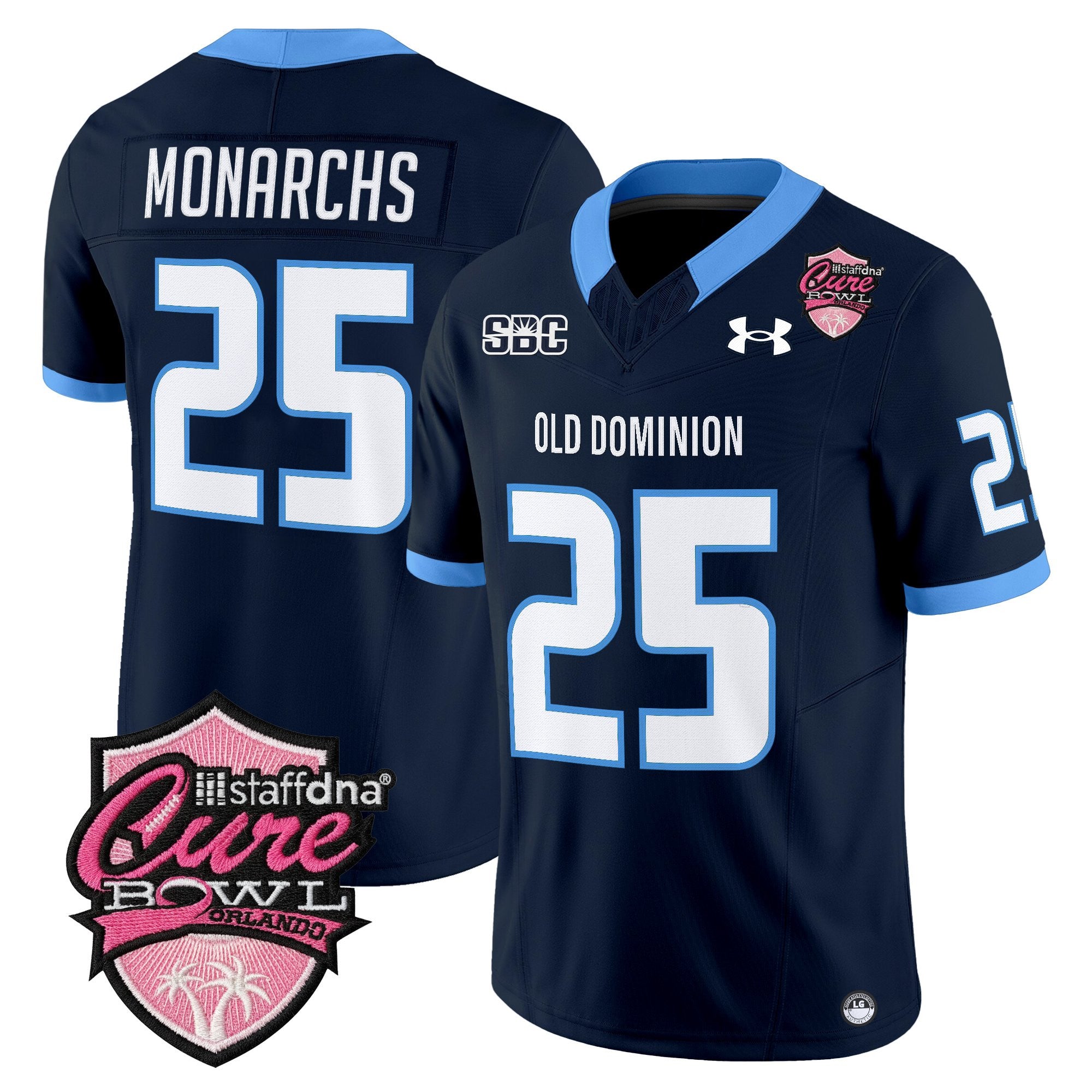 Men's Old Dominion Monarchs 2025 Cure Bowl Vapor Limited Jersey - All Stitched