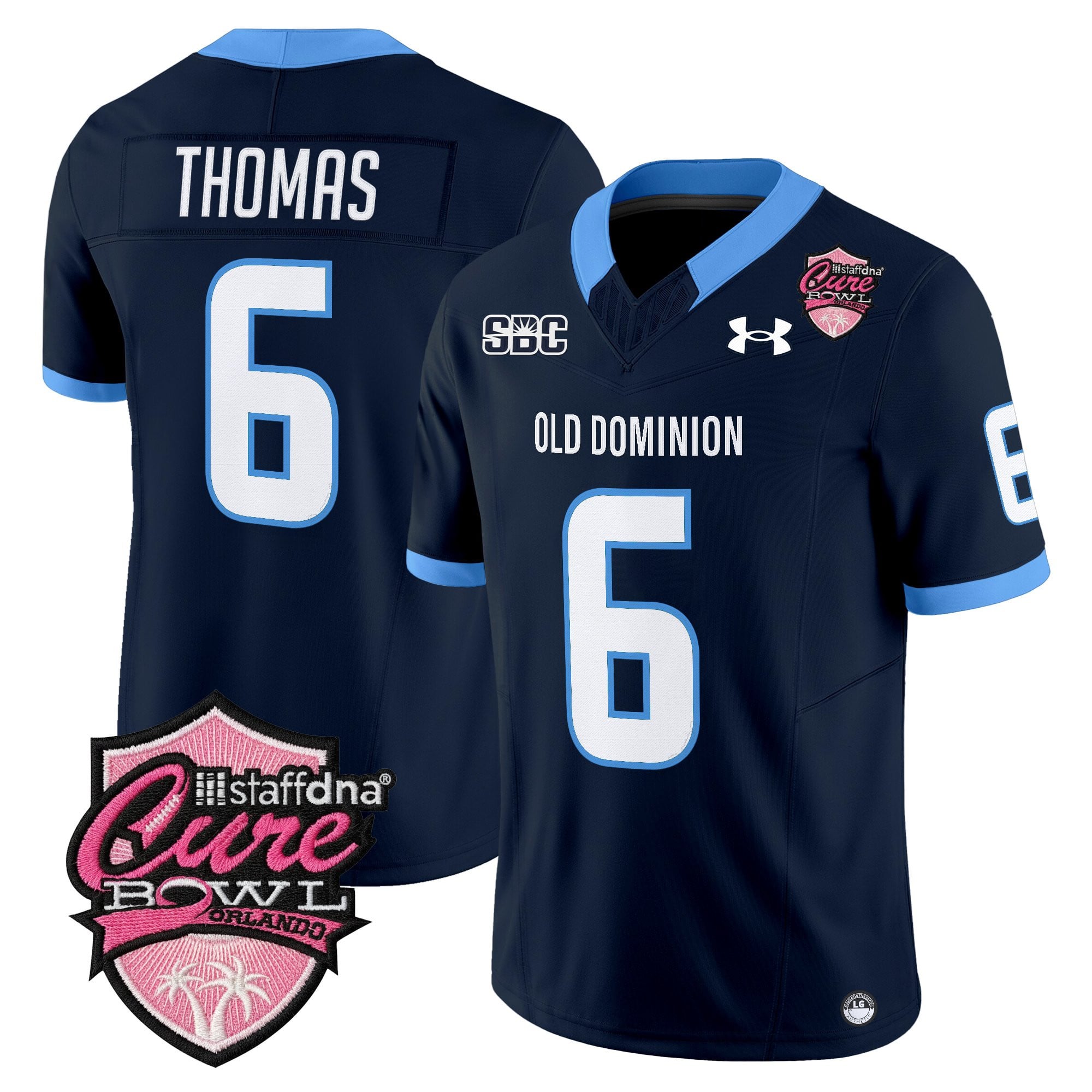 Men's Old Dominion Monarchs 2025 Cure Bowl Vapor Limited Jersey - All Stitched