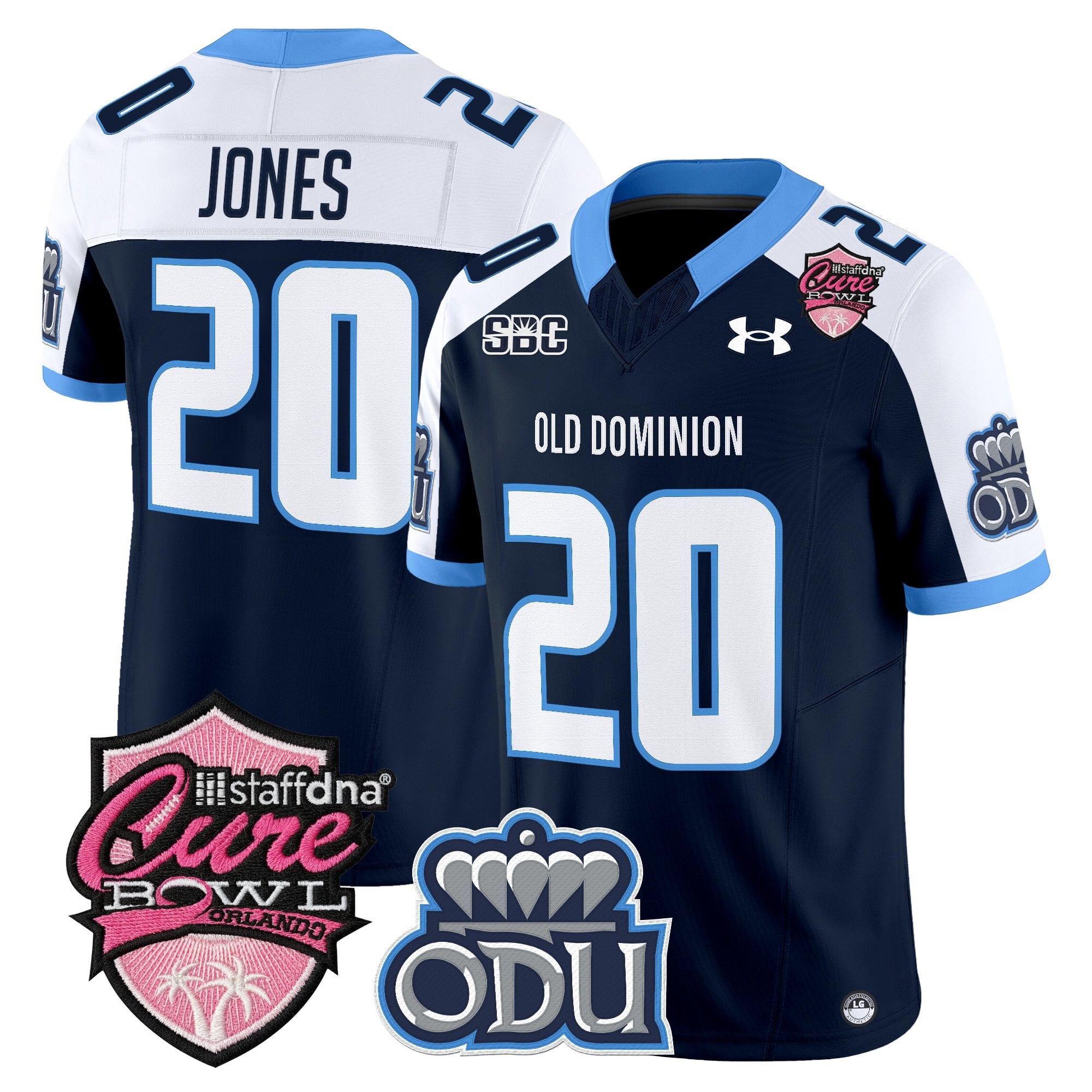 Men's Old Dominion Monarchs 2025 Cure Bowl Vapor Limited Jersey - All Stitched