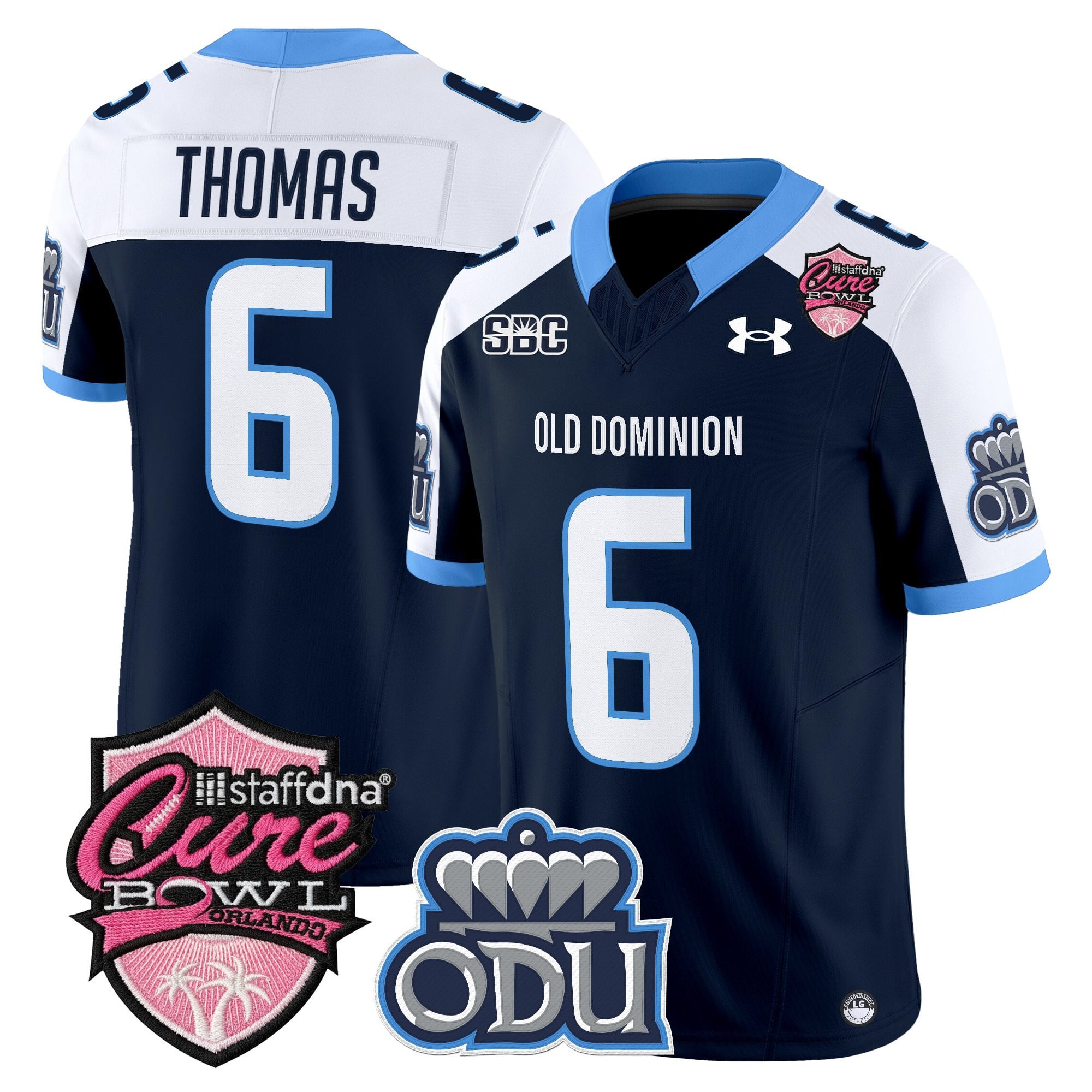 Men's Old Dominion Monarchs 2025 Cure Bowl Vapor Limited Jersey - All Stitched