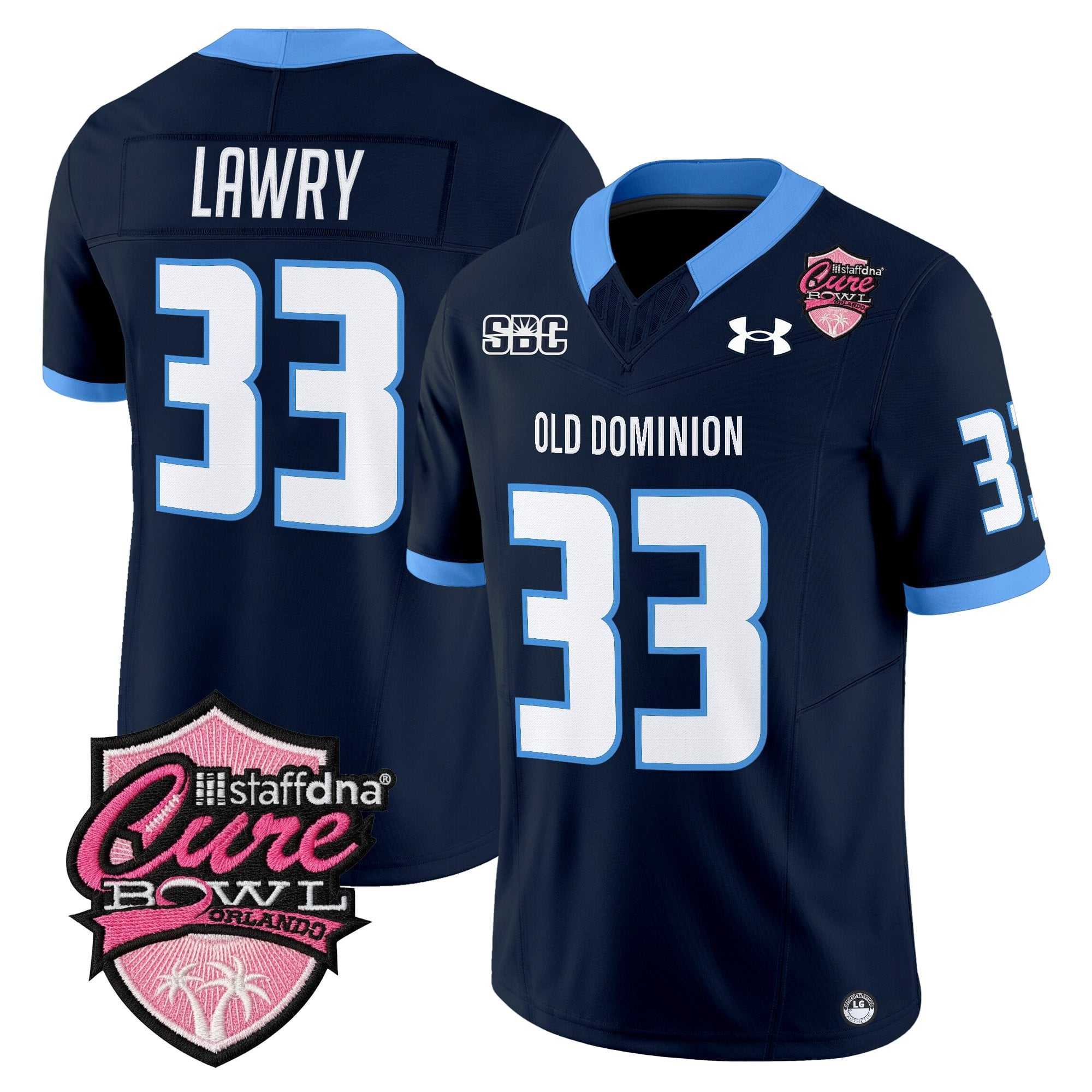 Men's Old Dominion Monarchs 2025 Cure Bowl Vapor Limited Jersey - All Stitched