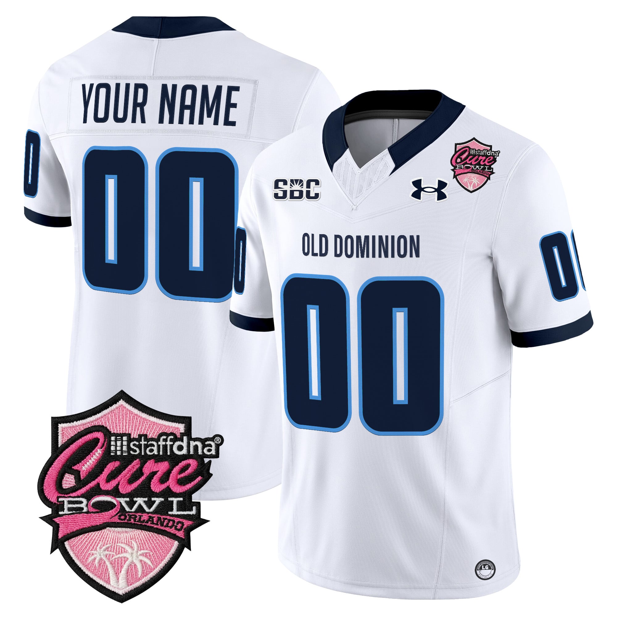 Old Dominion Monarchs 2025 Cure Bowl Vapor Limited Custom Jersey - All Stitched