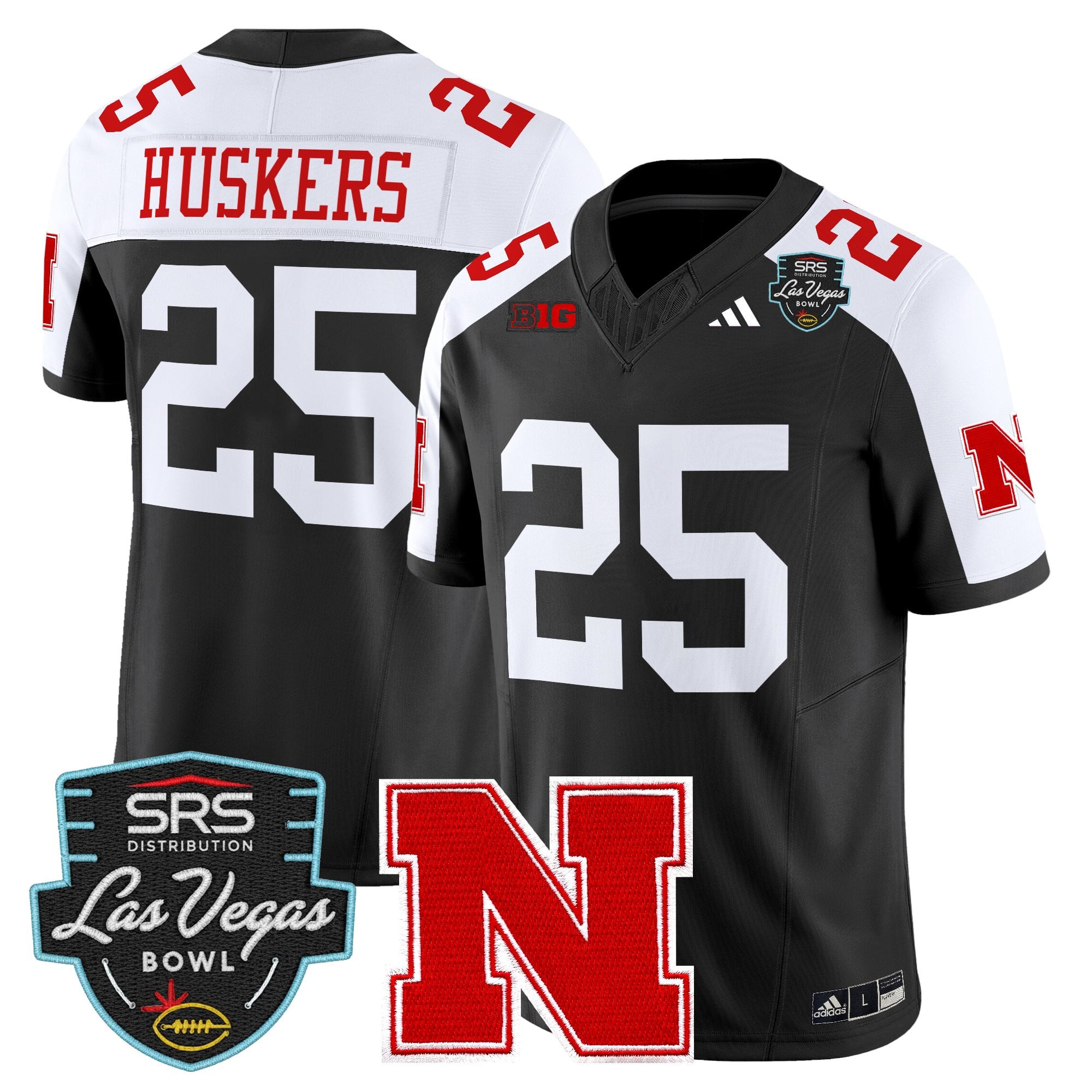 Men's Nebraska Cornhuskers 2025 Las Vegas Bowl Vapor Limited Jersey - All Stitched