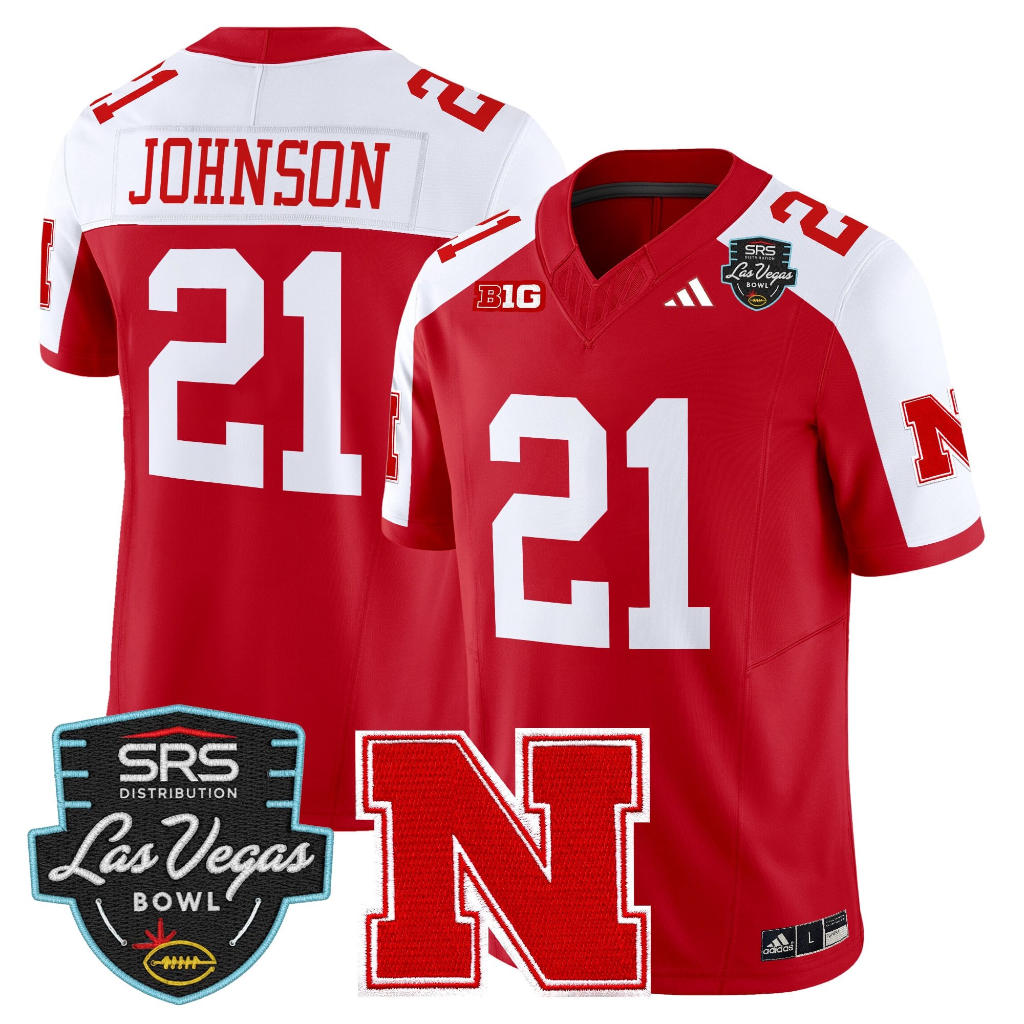 Men's Nebraska Cornhuskers 2025 Las Vegas Bowl Vapor Limited Jersey - All Stitched