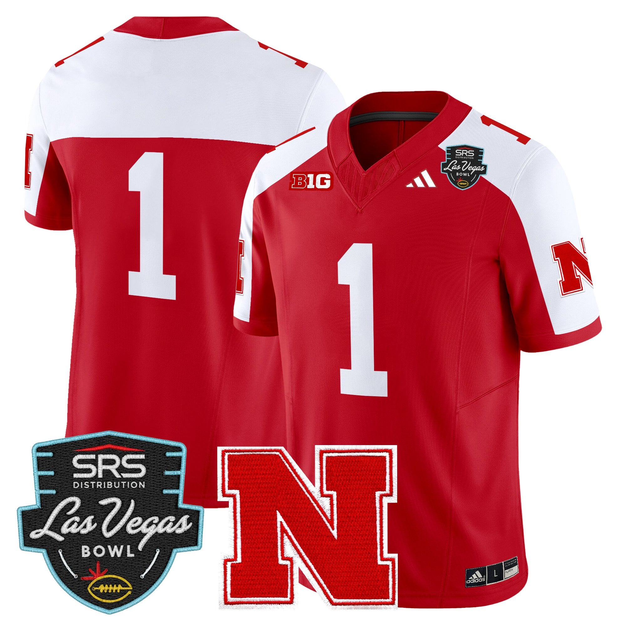 Men's Nebraska Cornhuskers 2025 Las Vegas Bowl Vapor Limited Jersey - All Stitched